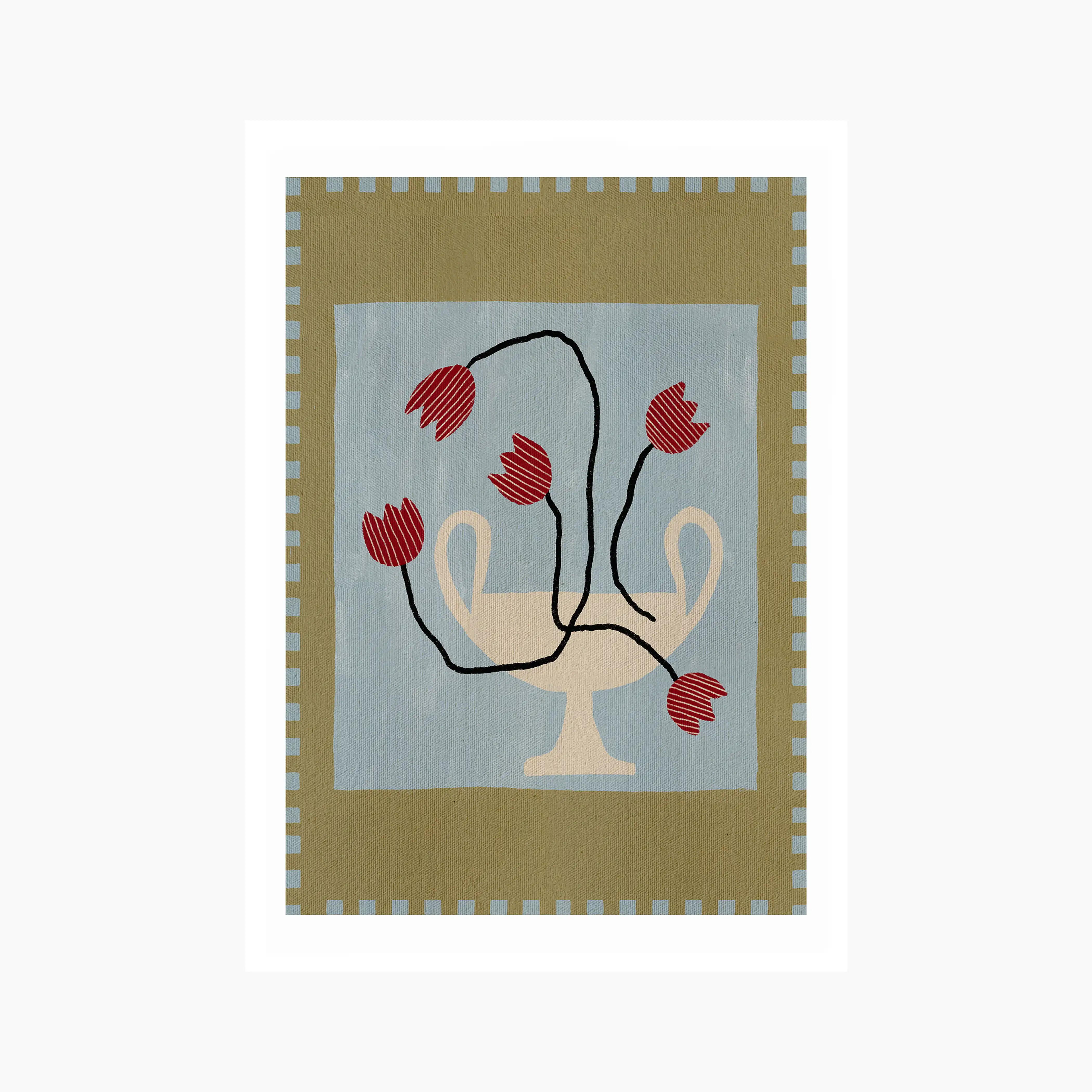 Abstract Tulips Graphic Print