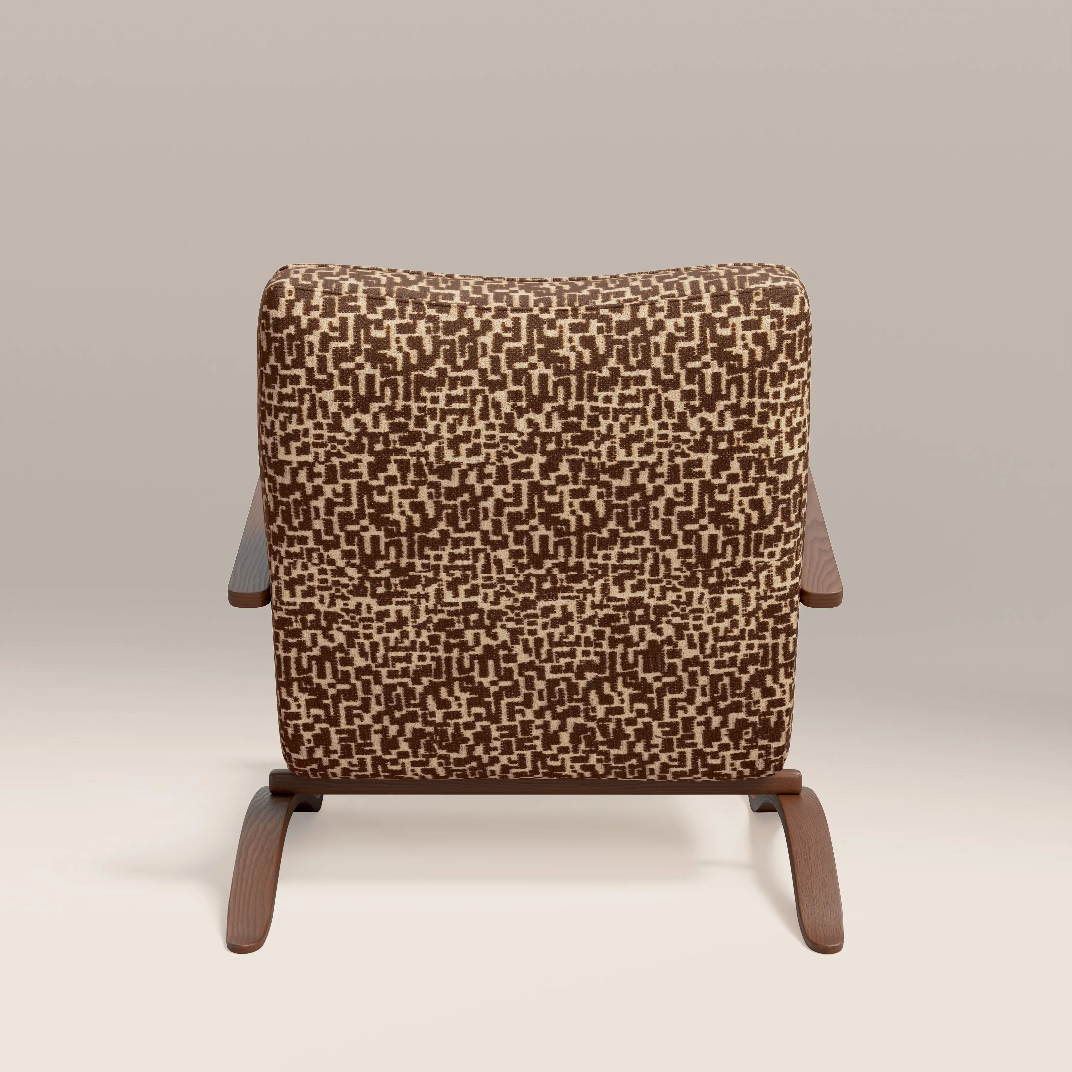 Ada Accent Chair | Ochre Maze Boucle & Walnut - Image 6