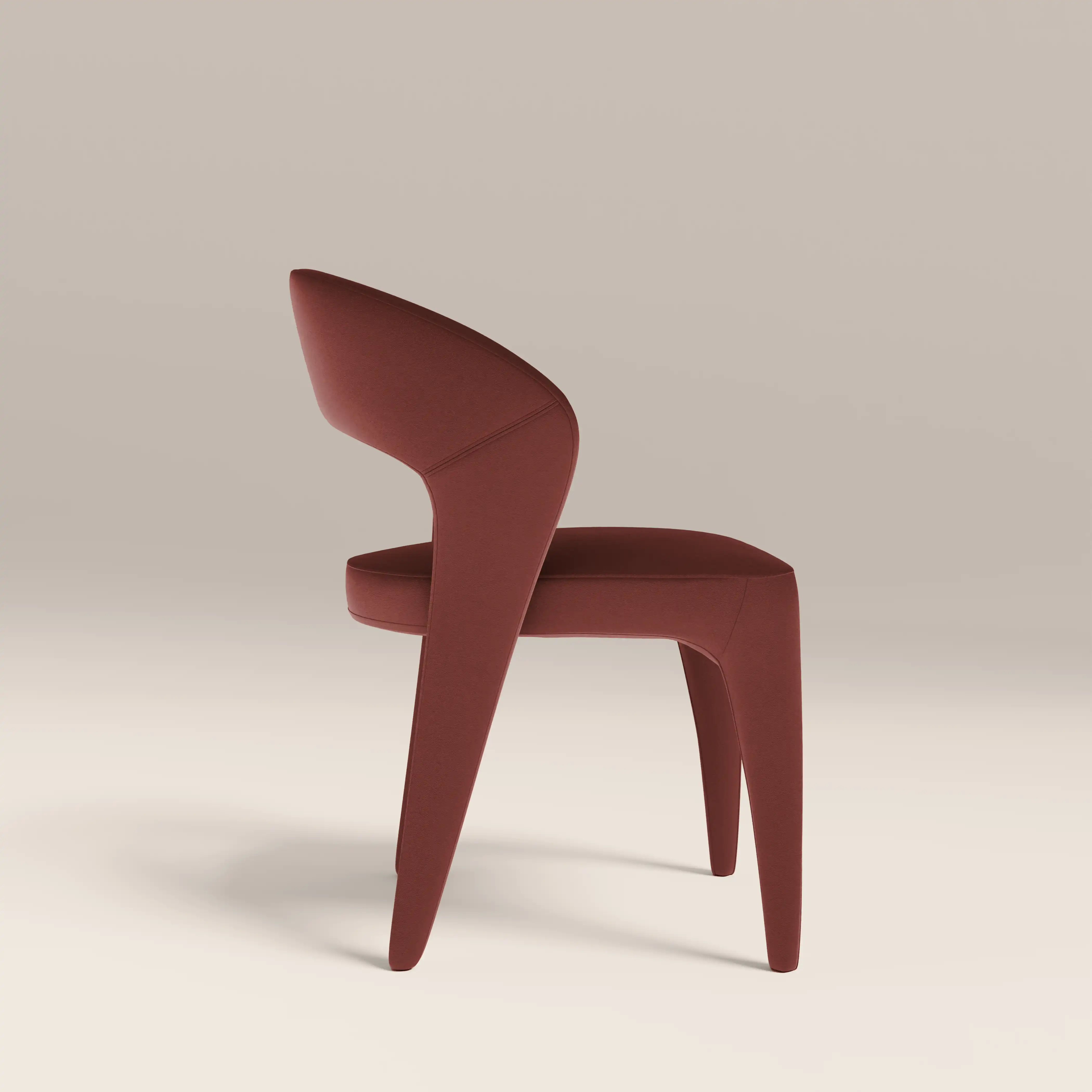 Aisa Dining Chair | Rust Red Sustainable Velvet - Image 5