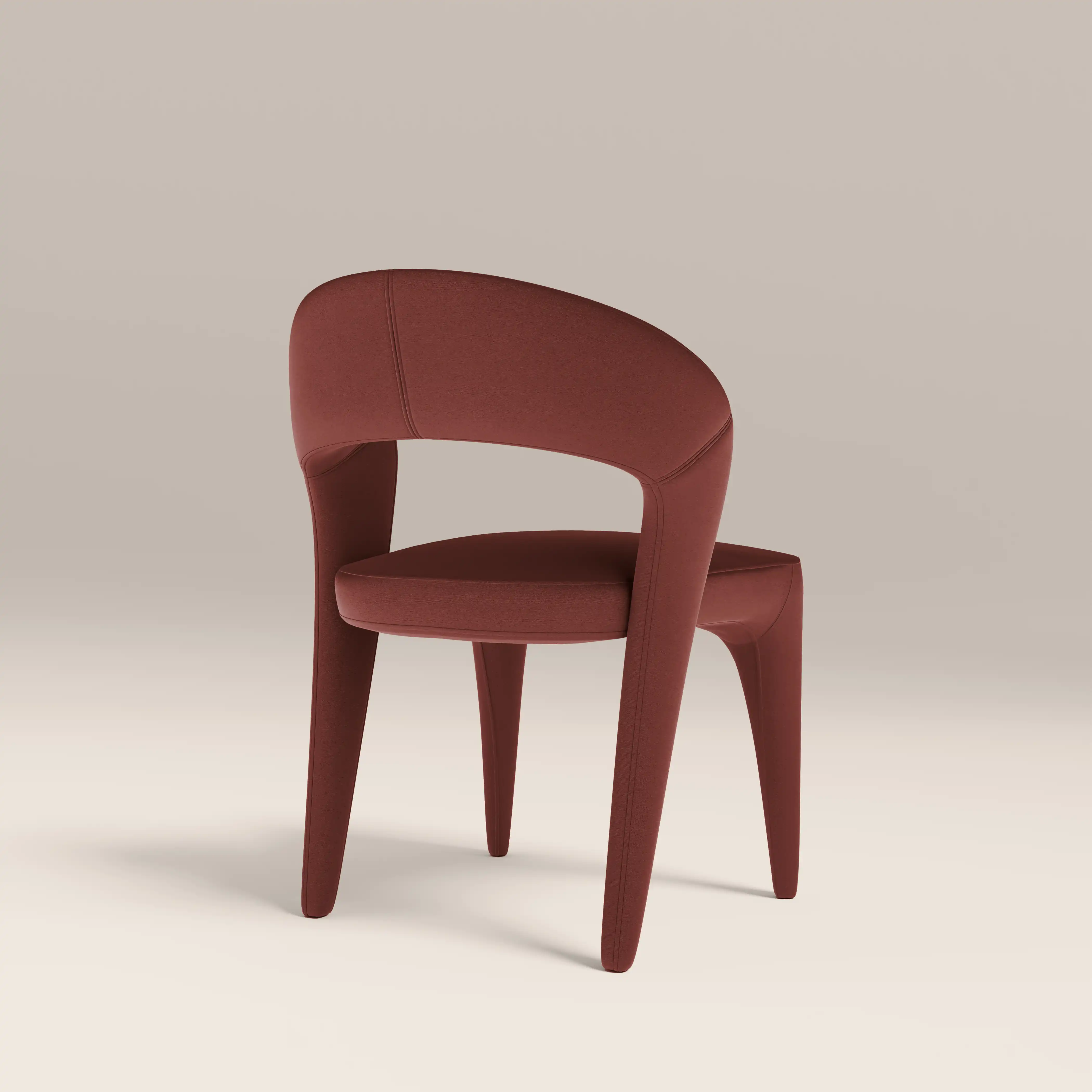 Aisa Dining Chair | Rust Red Sustainable Velvet - Image 6