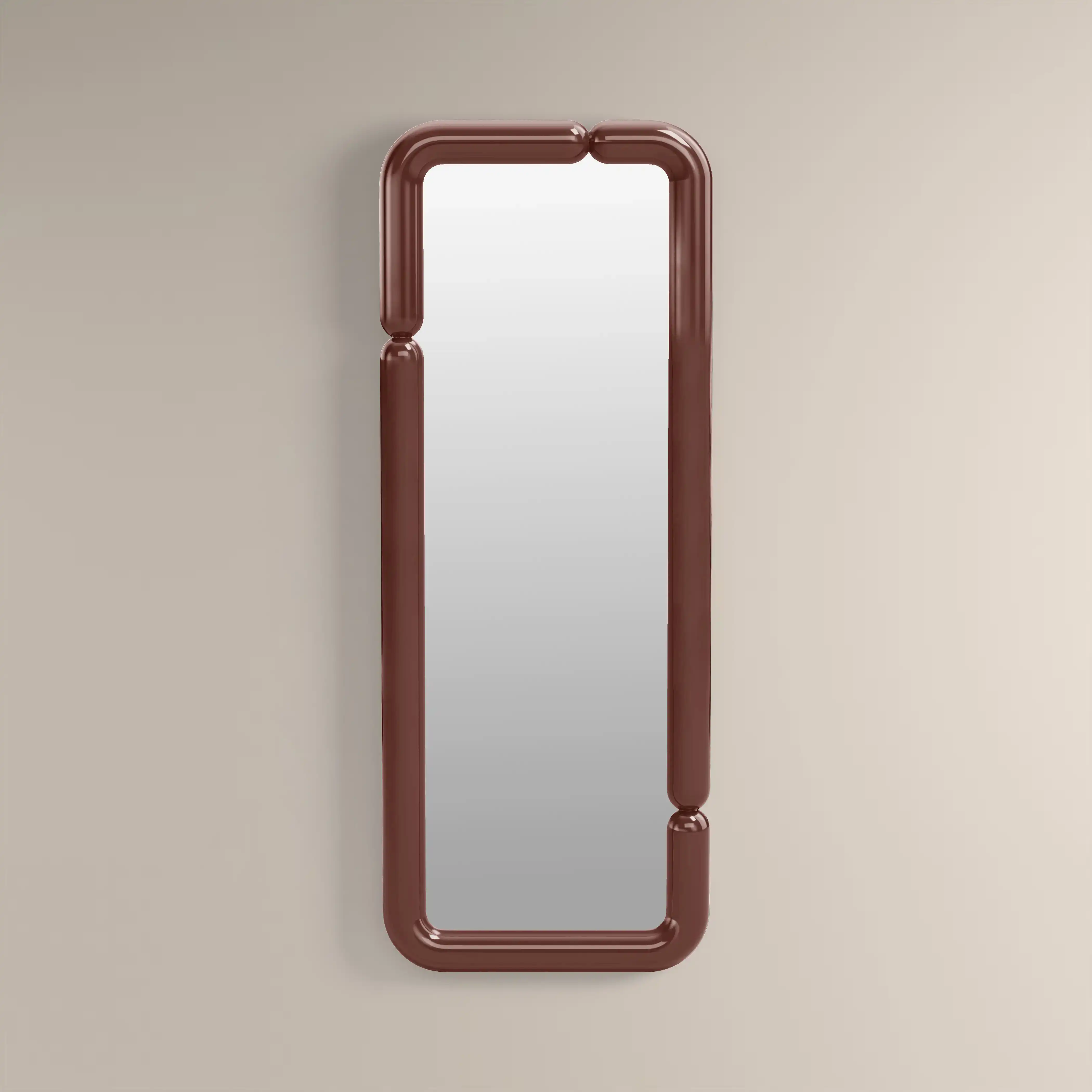 Alana Full Length Wall Mirror, 160 x 60 cm| High Gloss Burgundy