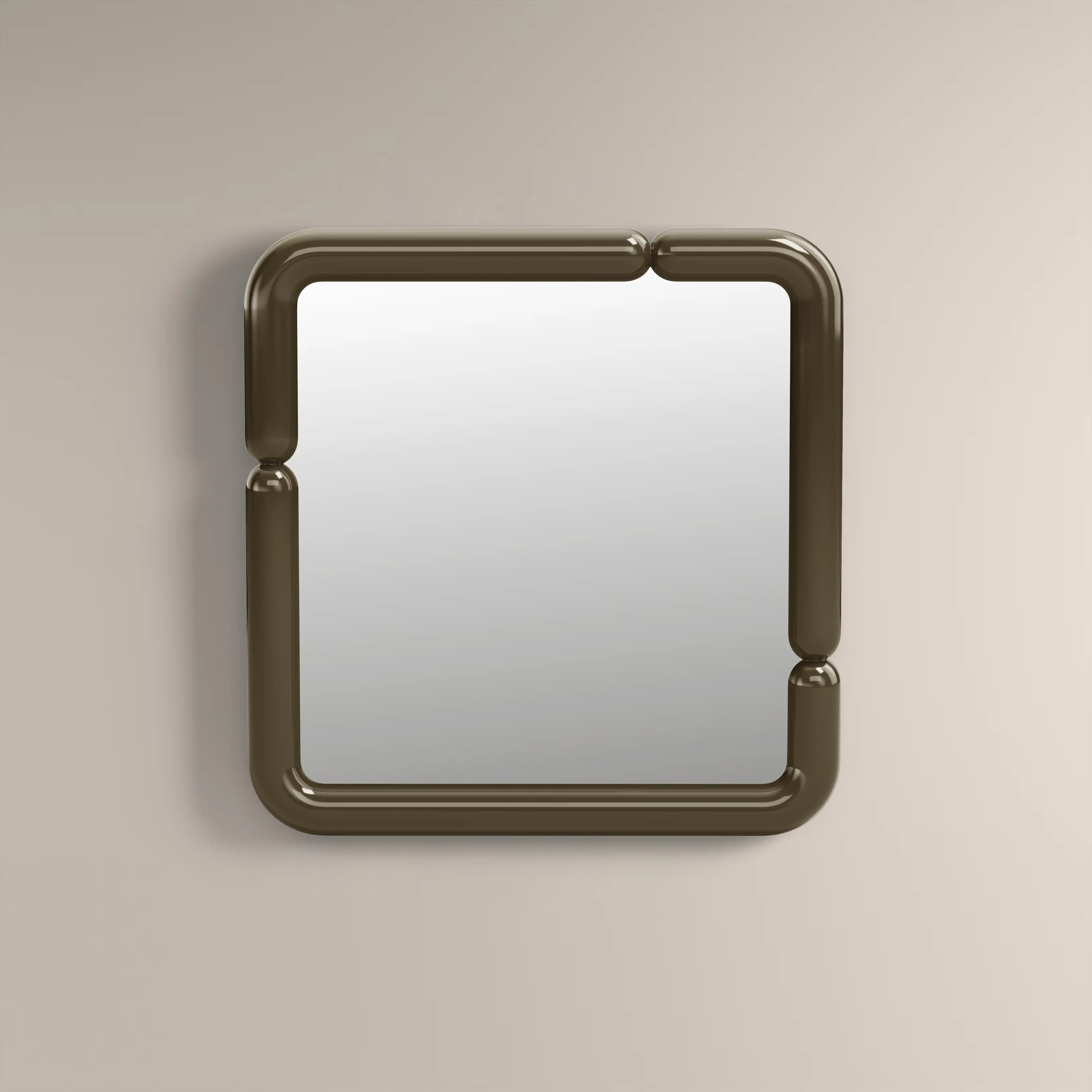 Alana Wall Mirror, 90 cm | High Gloss Clay Green
