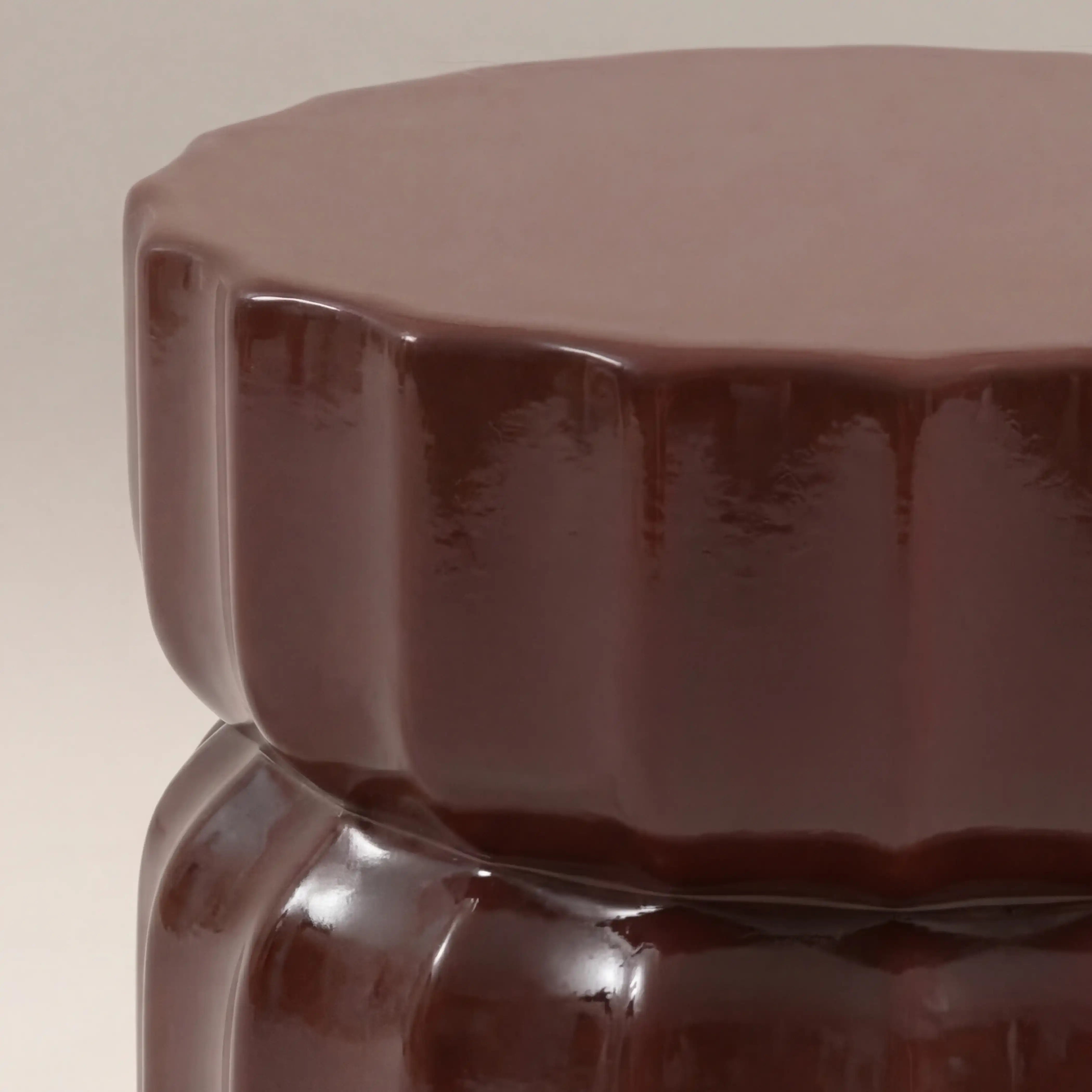 Amara Round Side Table | Rust Red - Image 3