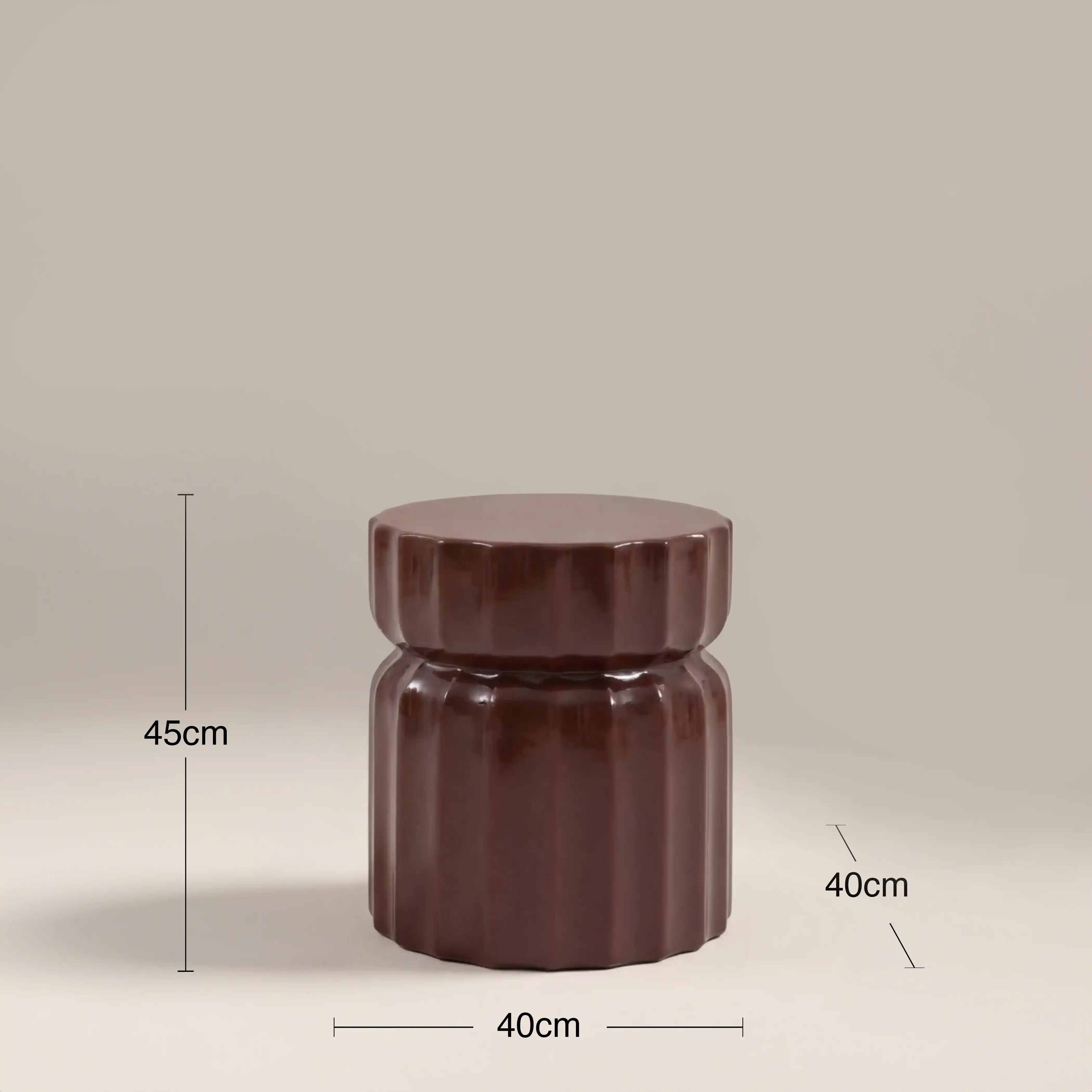 Amara Round Side Table | Rust Red - Image 5