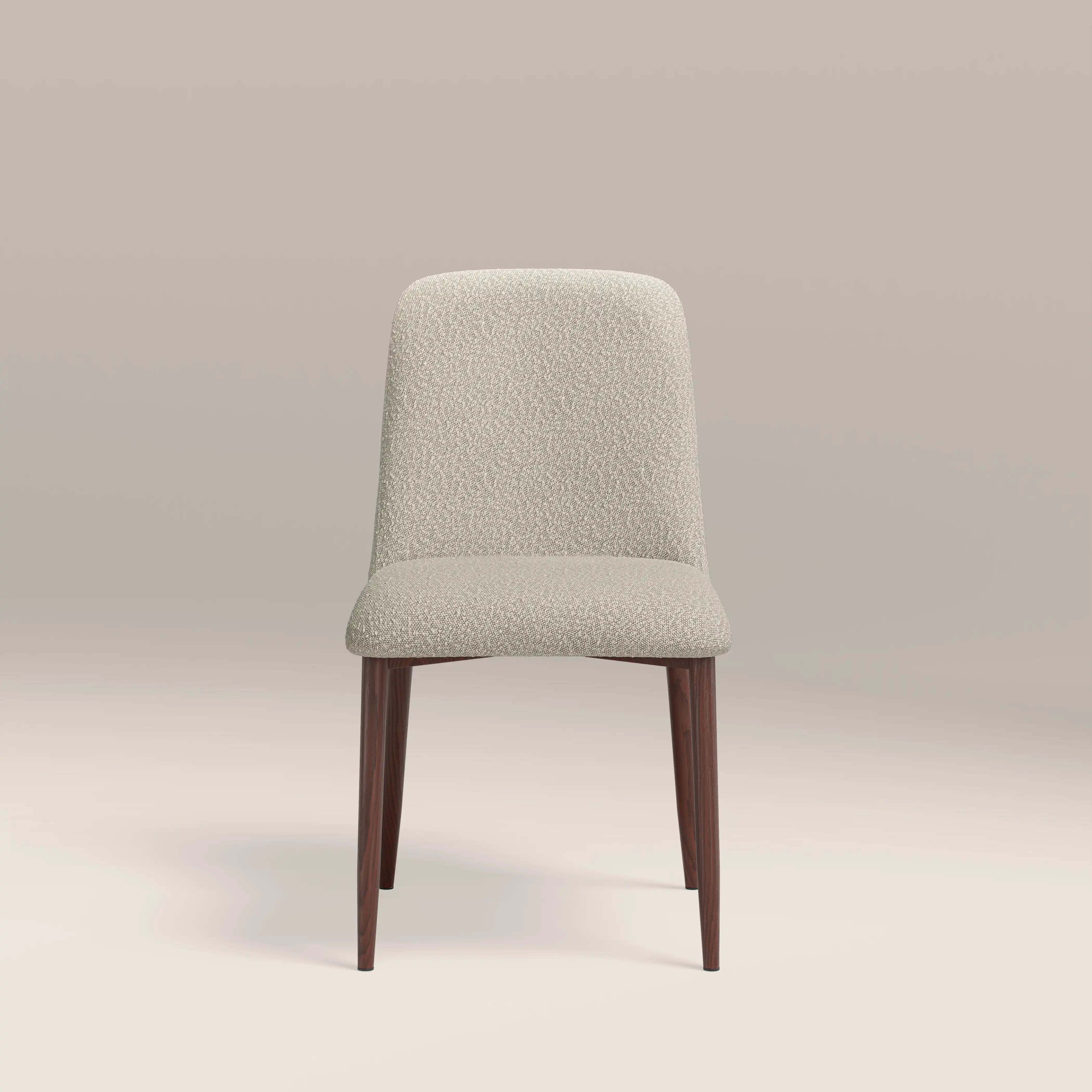 Amari Dining Chair | Speckled Stone Sustainable Boucle & Walnut - Image 5