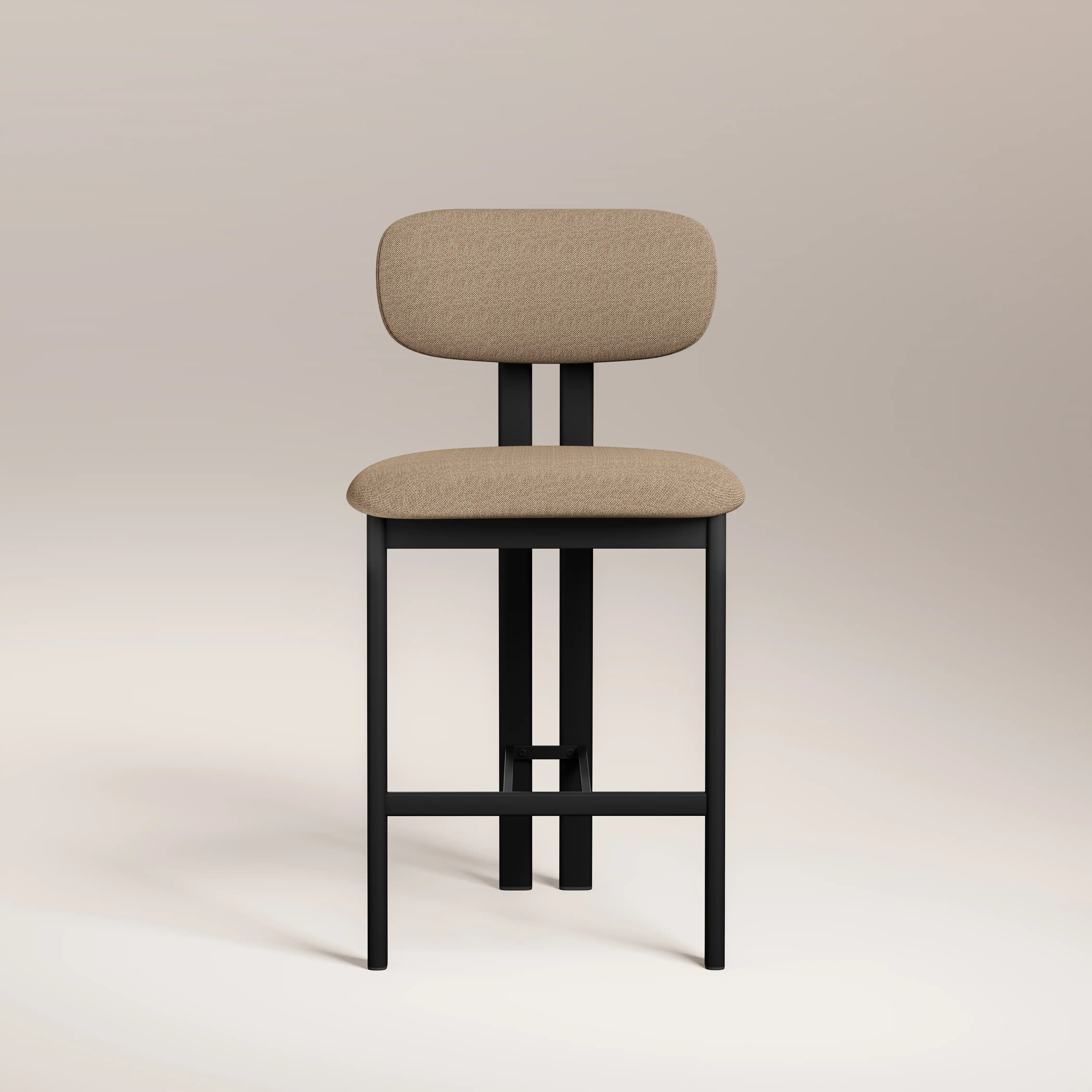 Arbor Kitchen Stool | Latte Sustainable Fabric & Black - Image 4