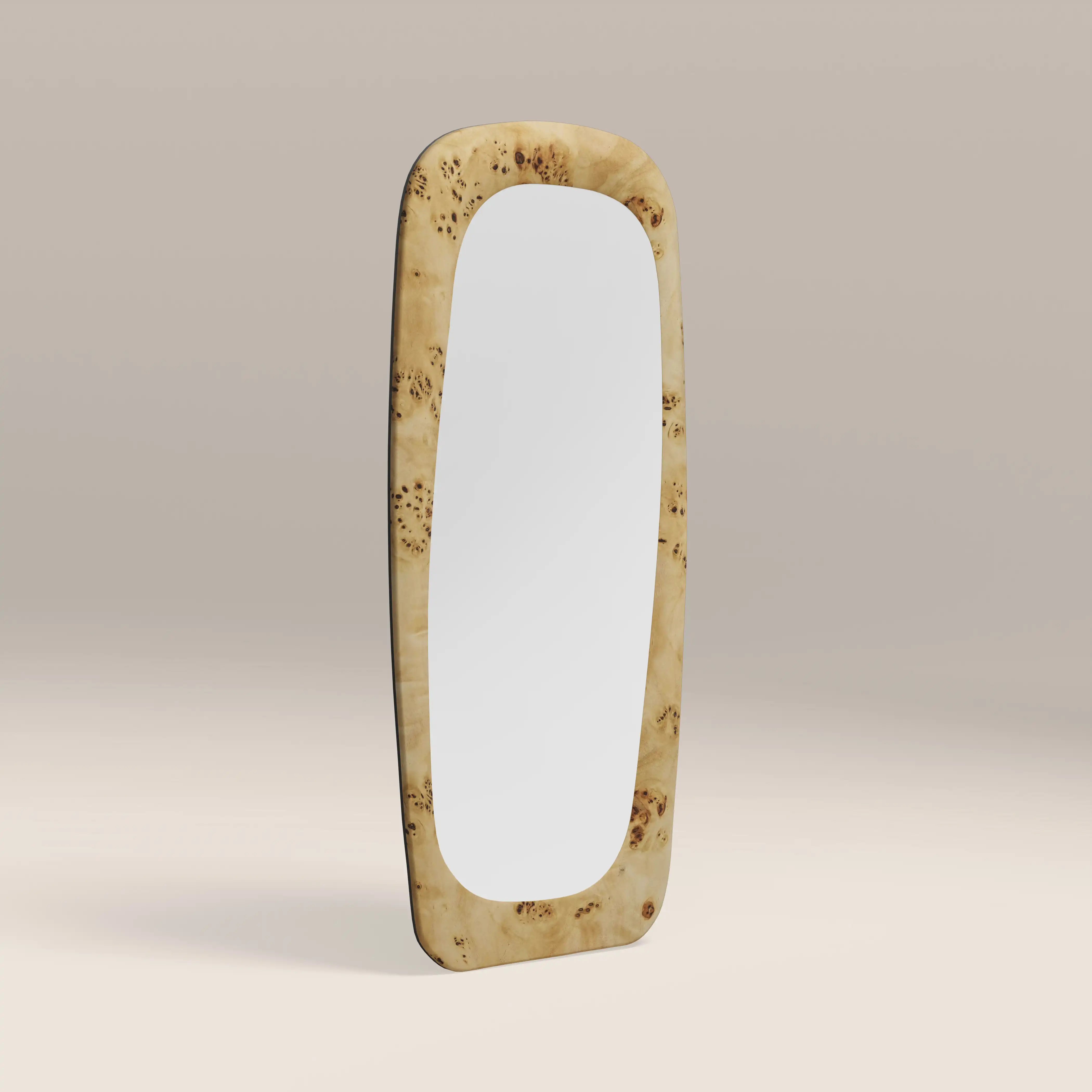 Arco Full Length Floor Mirror | Natural Burl Wood - Image 3