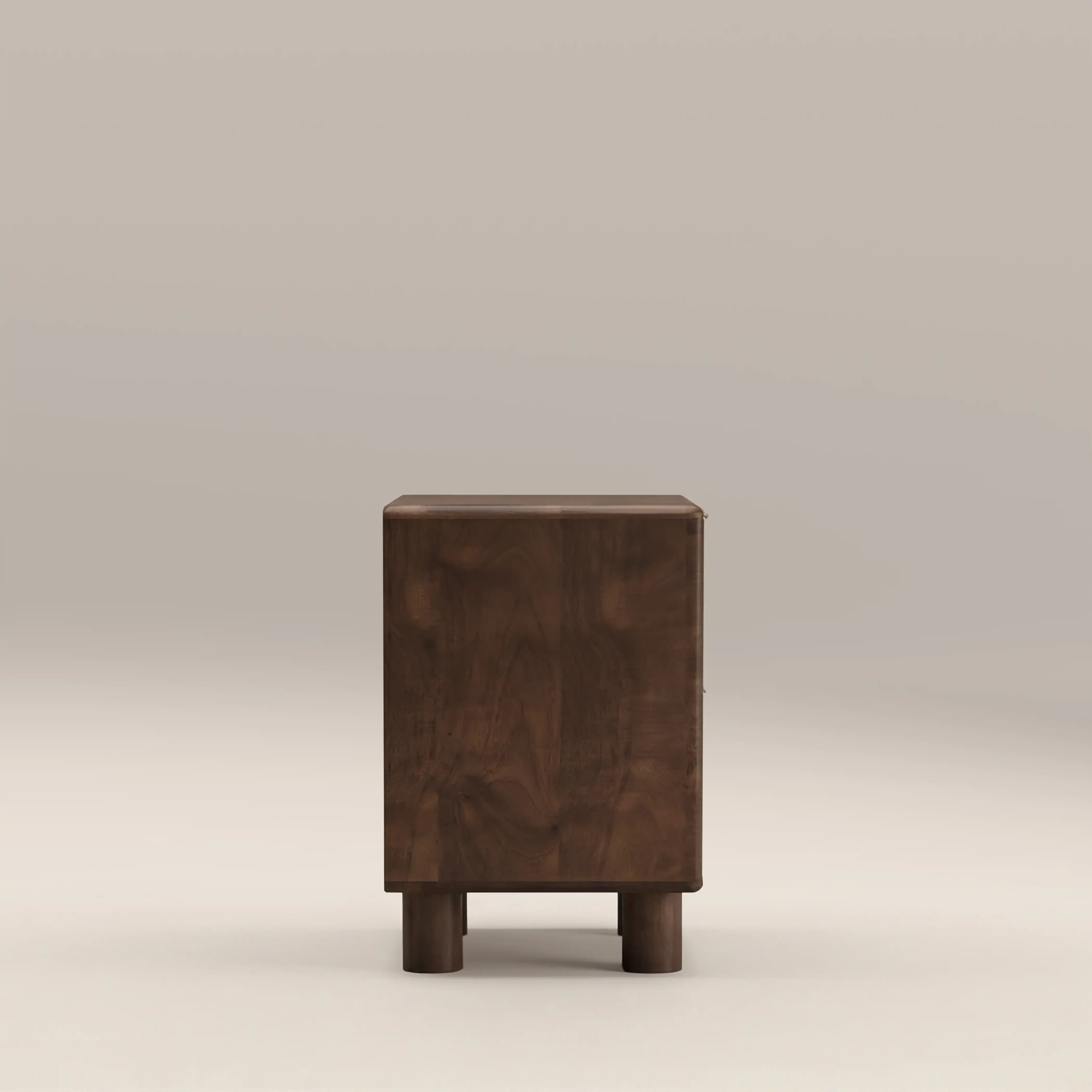 Arden 2 Drawer Wooden Bedside Table | Walnut Burl Wood - Image 6