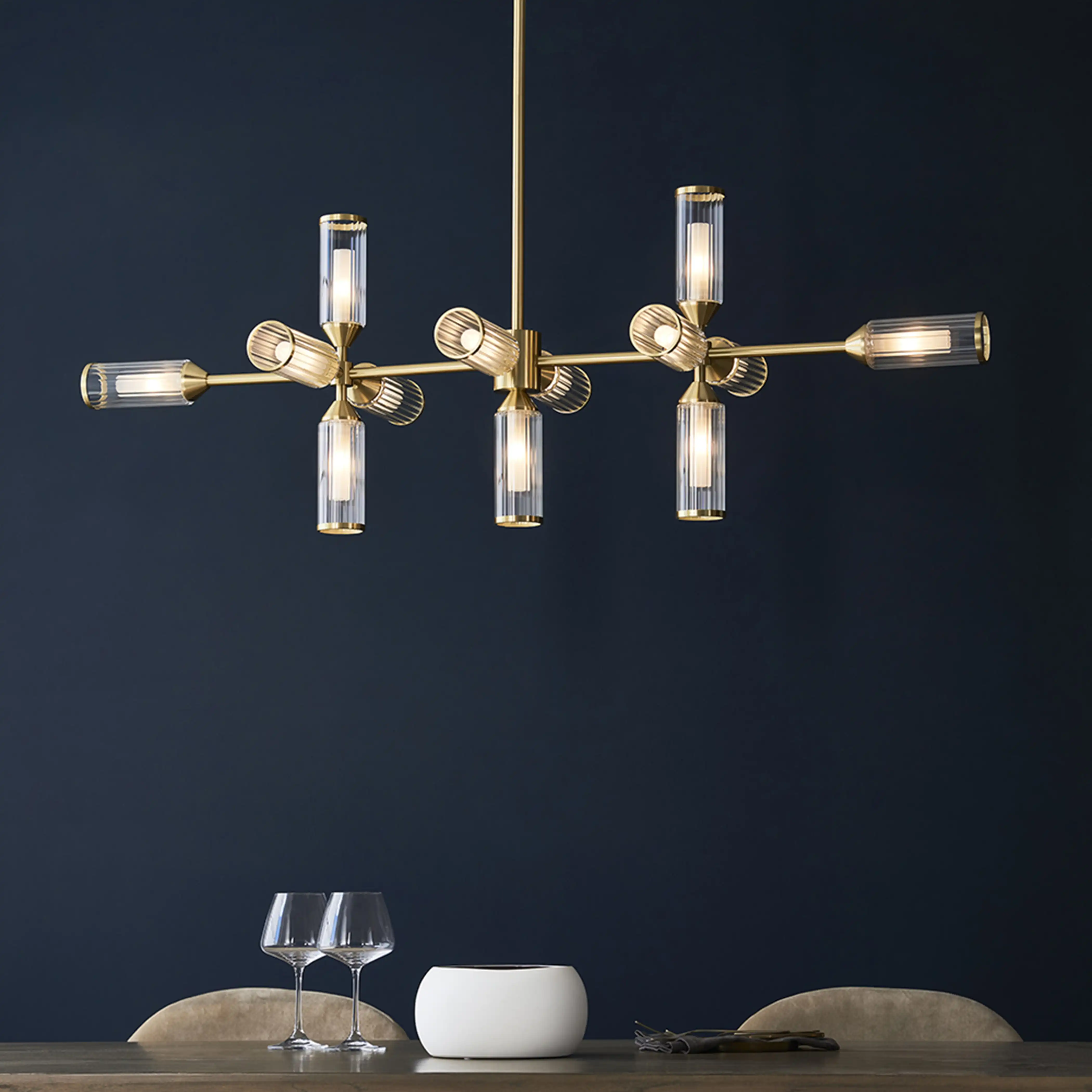 Aster 13 Light Ceiling Light | Brass - Image 2