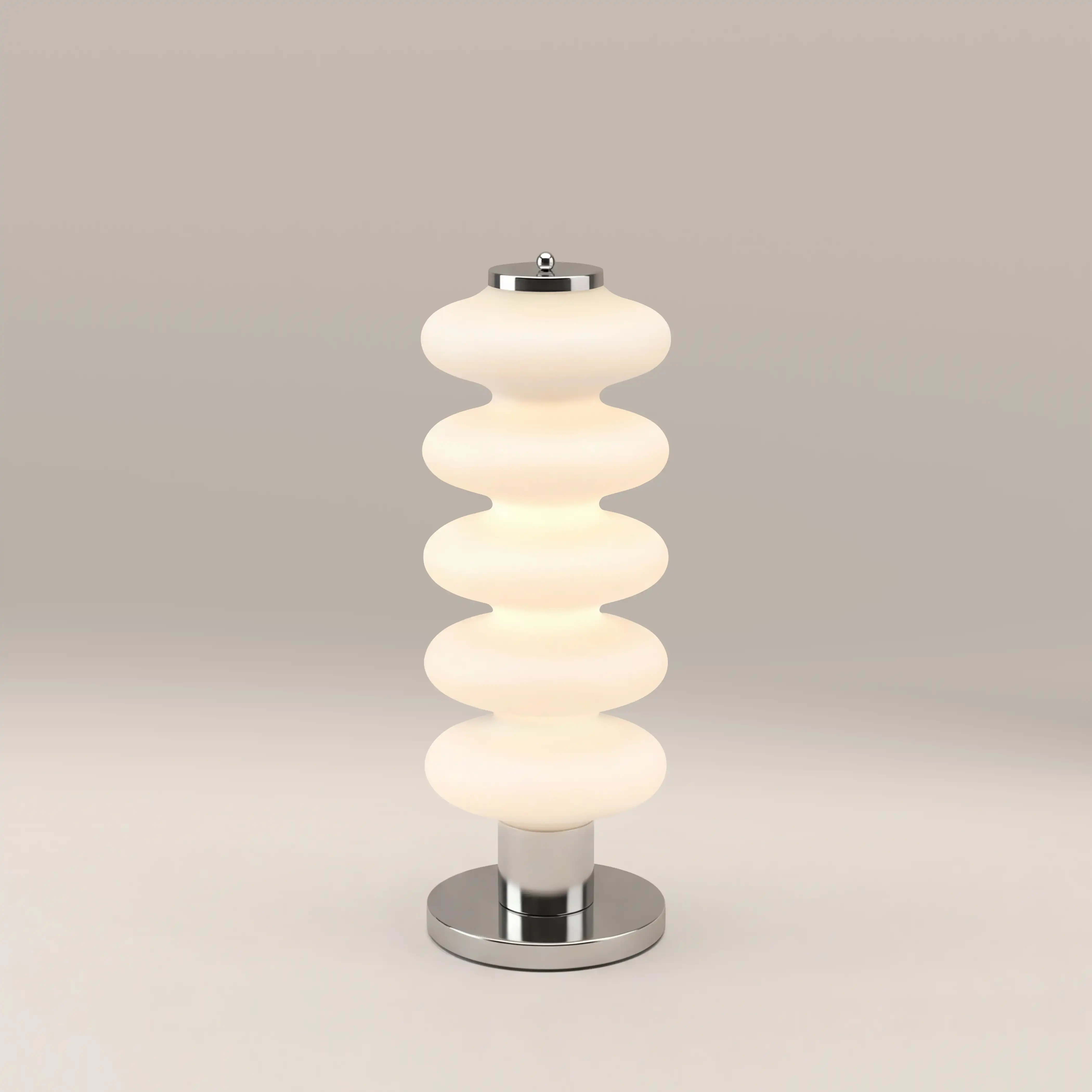 Atomic Table Lamp | Opal & Chrome - Image 3