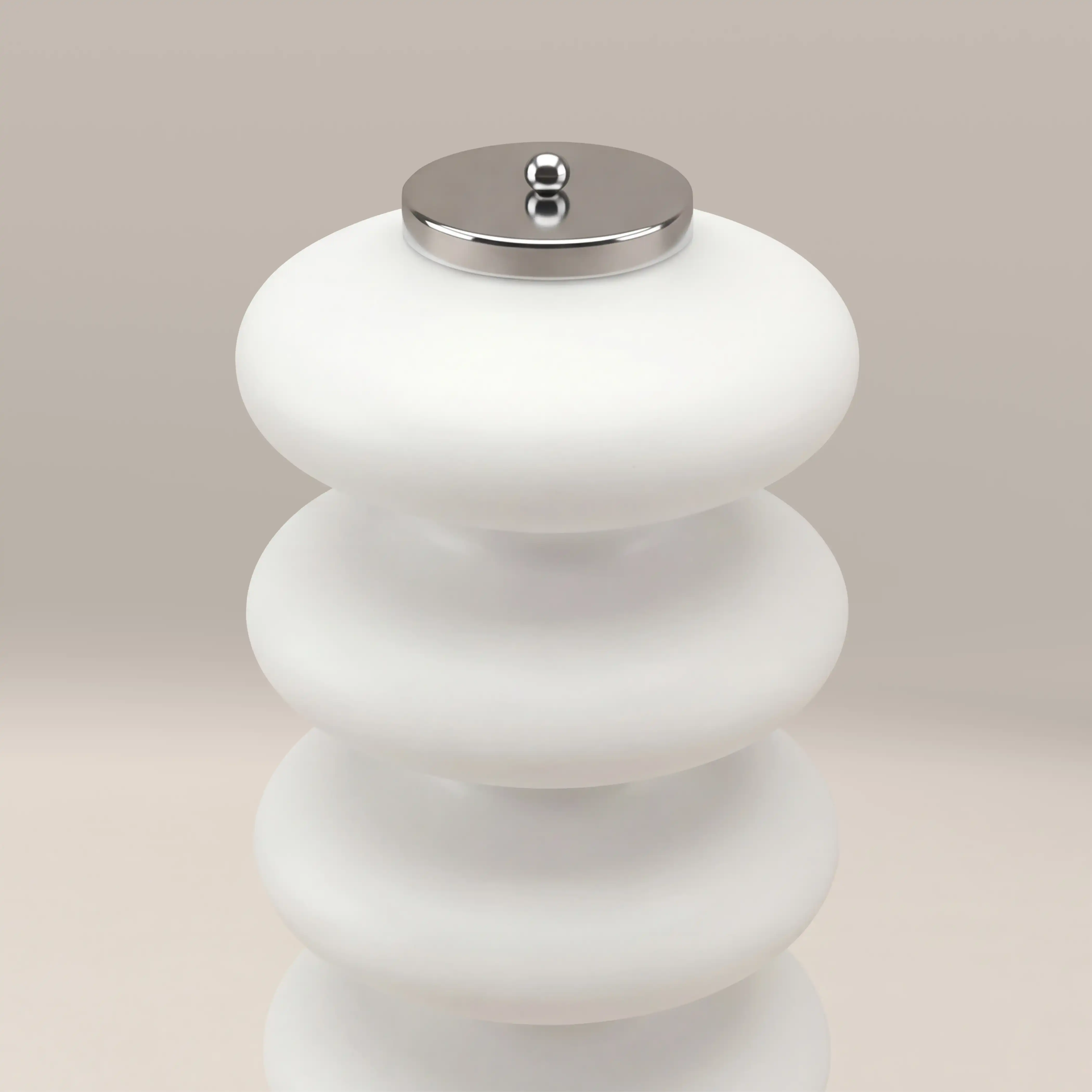 Atomic Table Lamp | Opal & Chrome - Image 5