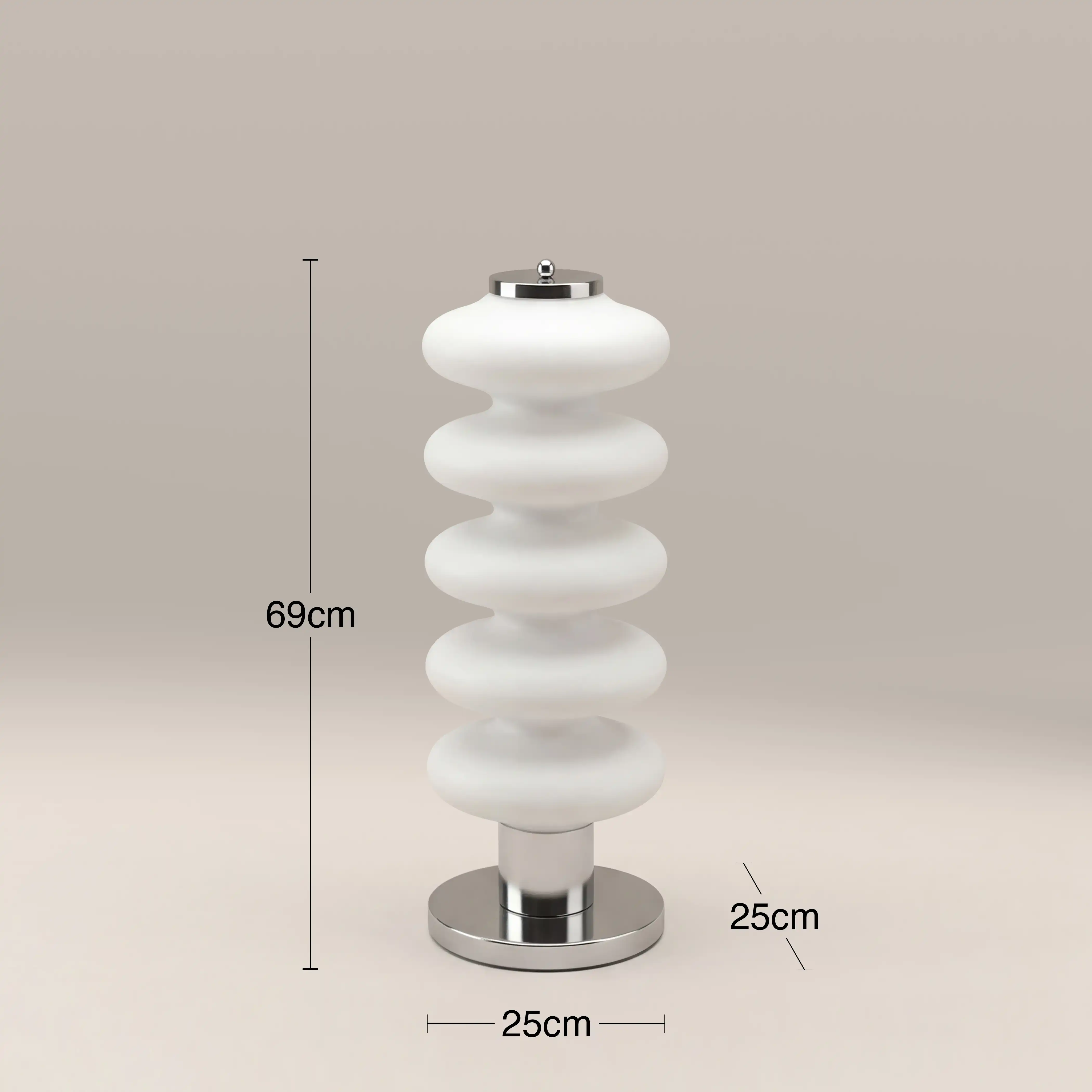 Atomic Table Lamp | Opal & Chrome - Image 6
