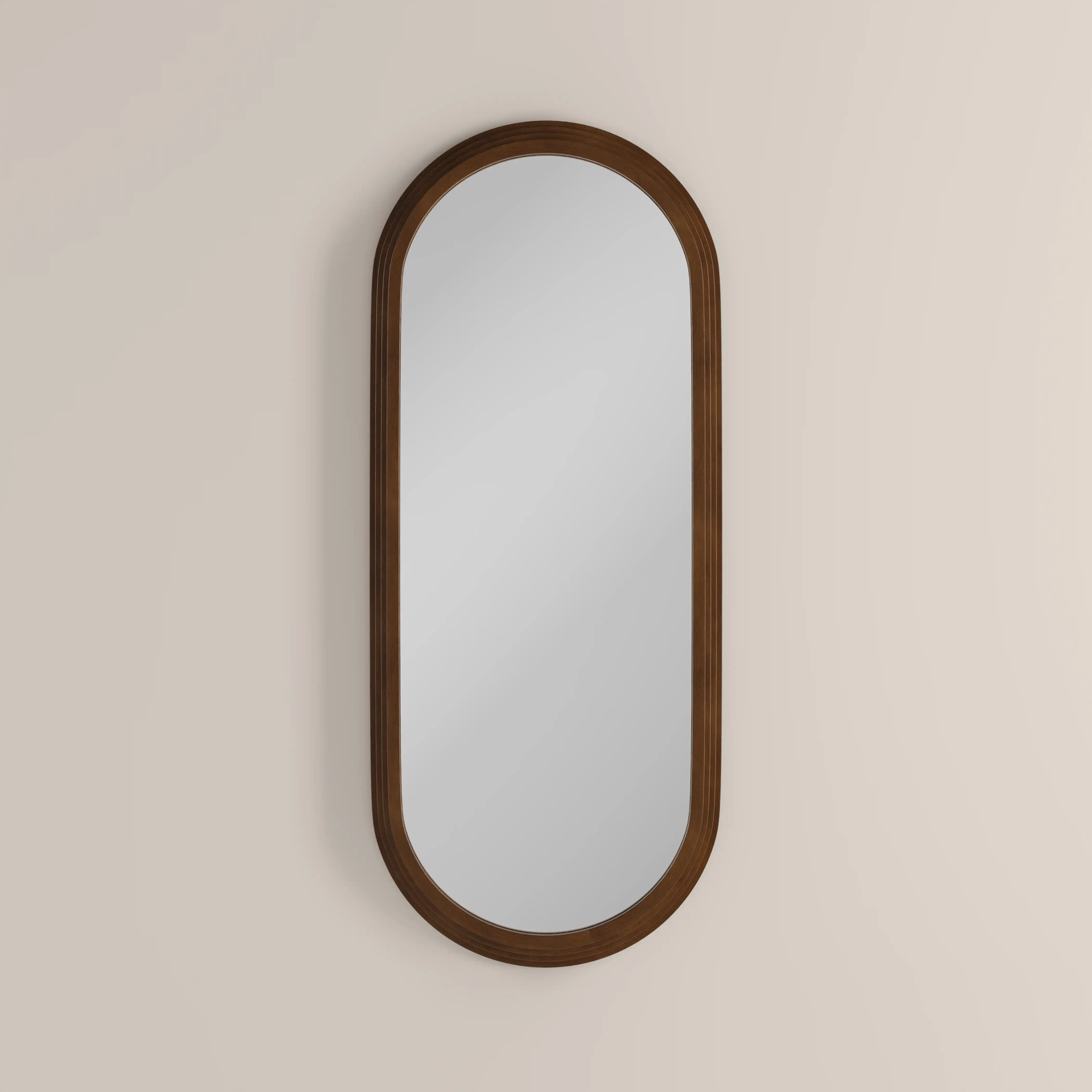 Bette Floor Length Wall Mirror, 120 x 50 cm | Walnut
