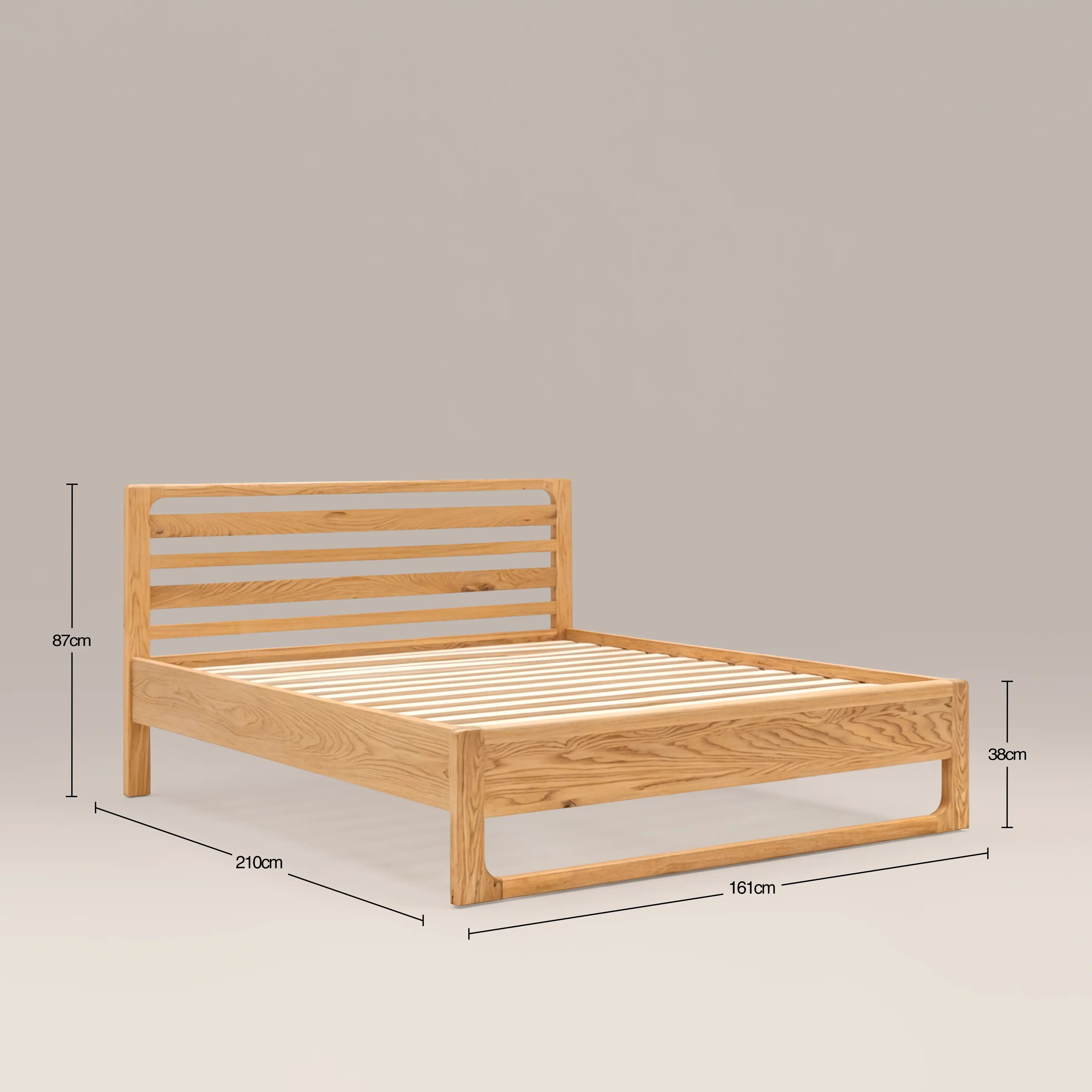 Blair Wooden King Bed | Oak - Image 4