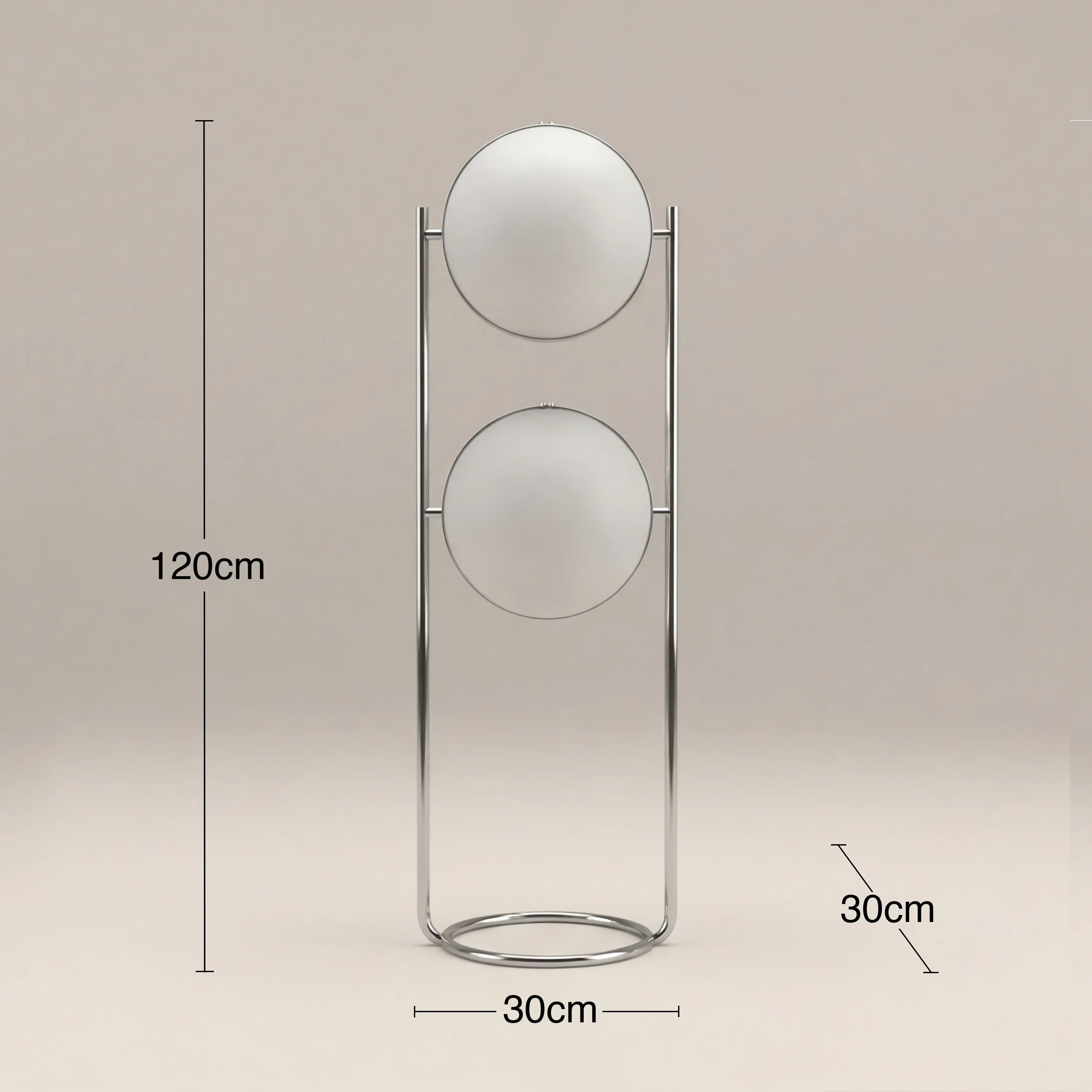 Bodie Floor Lamp | Opal Glass & Chrome - Image 5