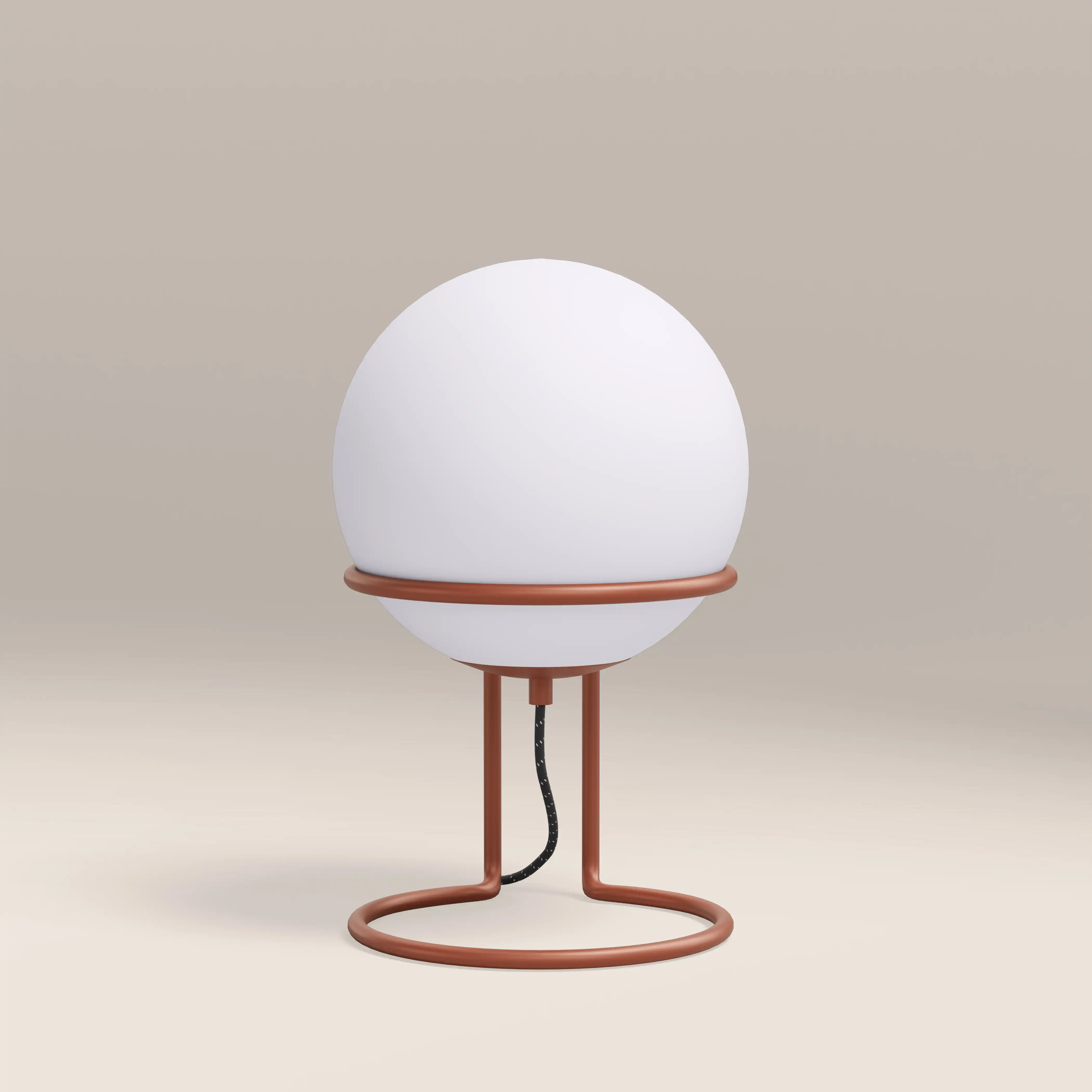 Bodie Table Lamp | Opaque & Rust Red
