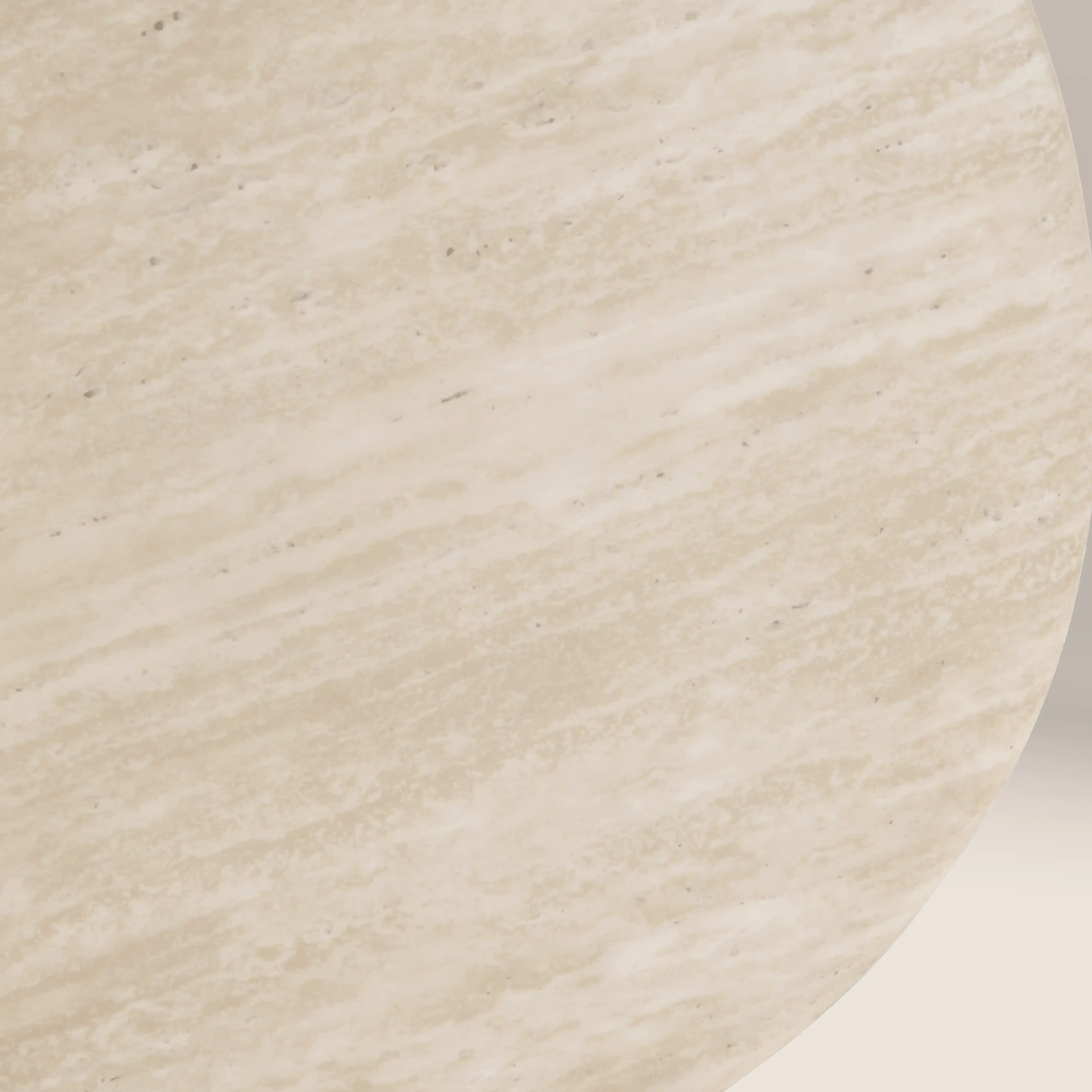 Brynleigh Curved Coffee Table | Natural Travertine Effect Stone & Walnut - Image 4