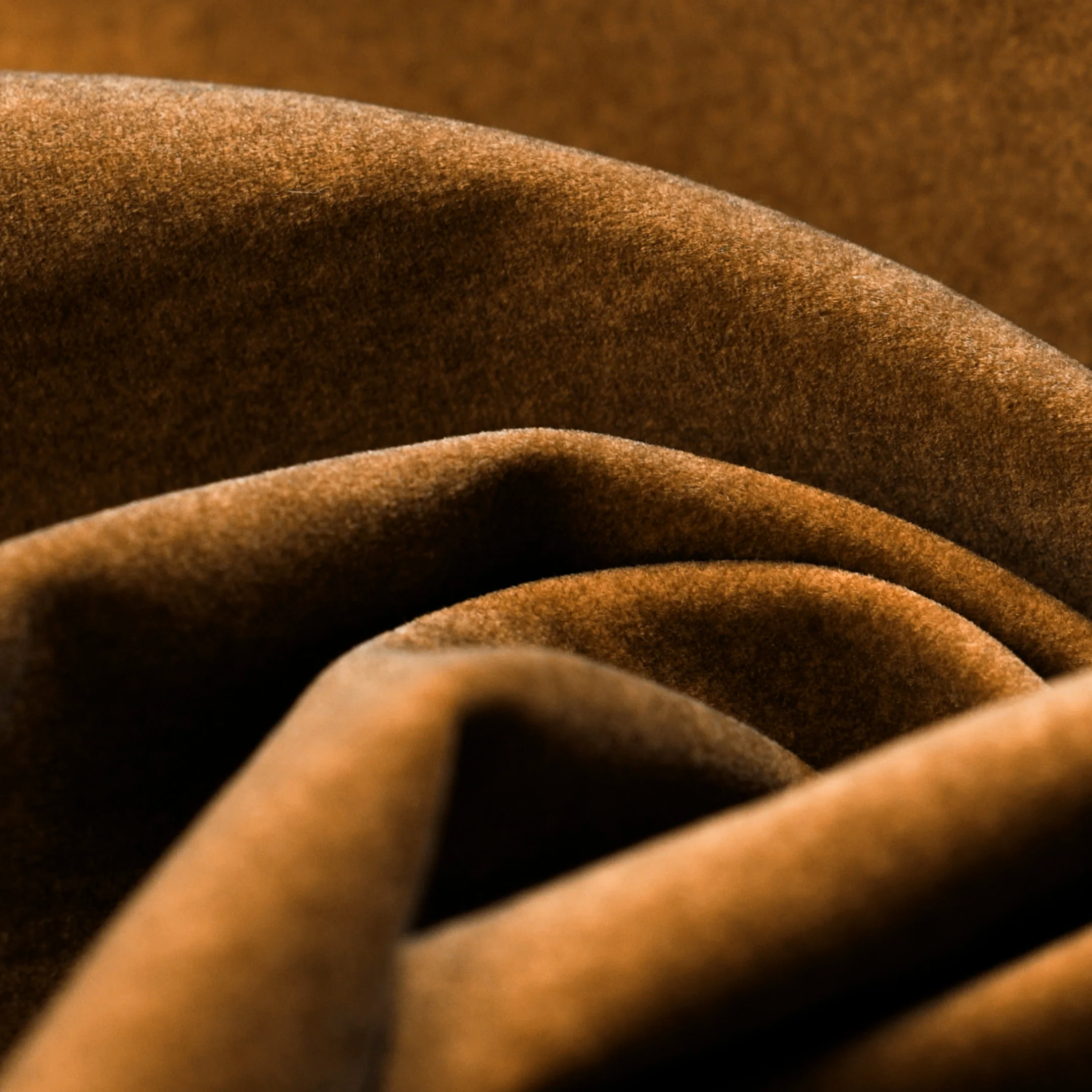 Chaplin 3 Seater Sofa | Caramel Brown Sustainable Mohair Velvet & Walnut - Image 3