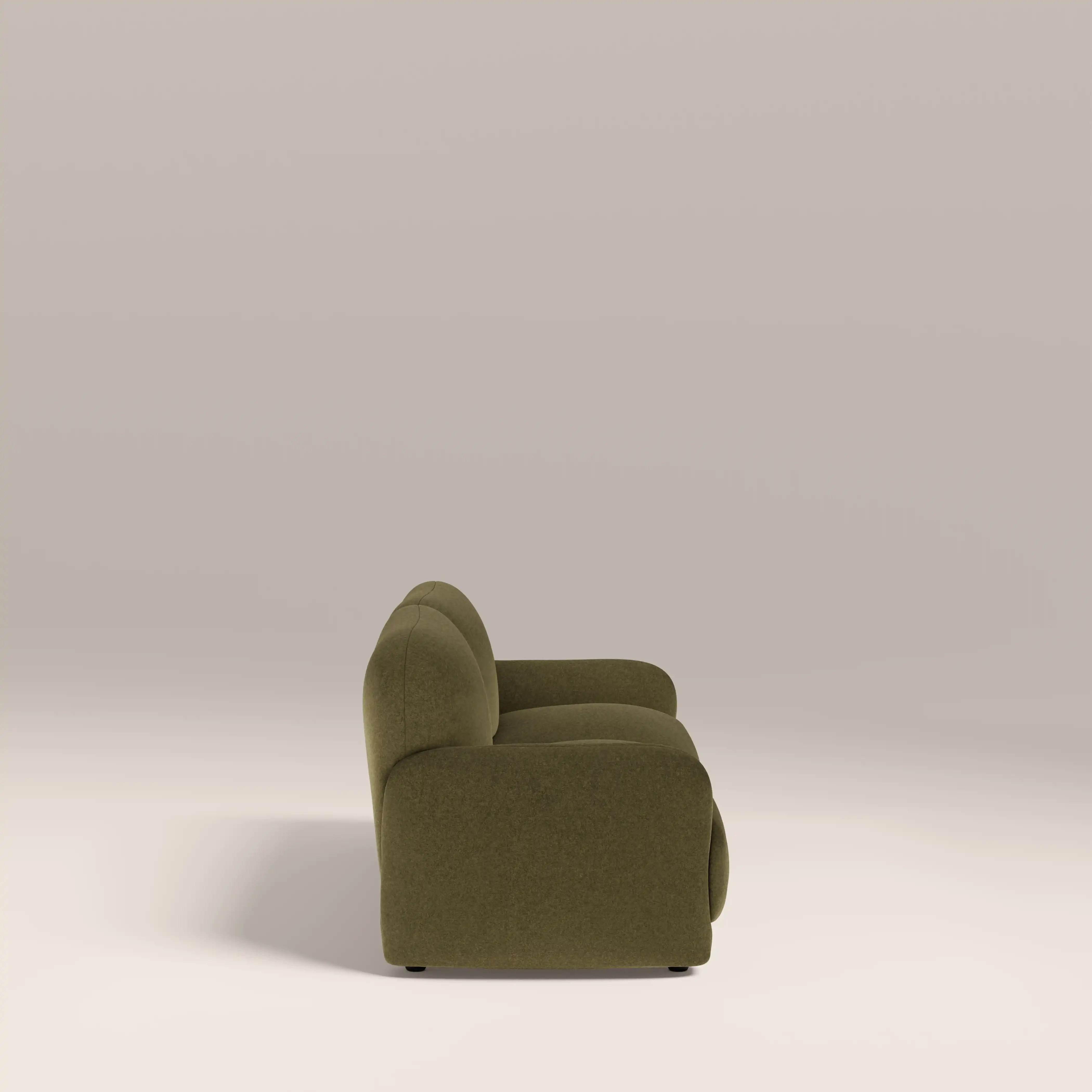 Cloud 2 Seater Sofa | Moss Green Sustainable Mohair Velvet - Image 5