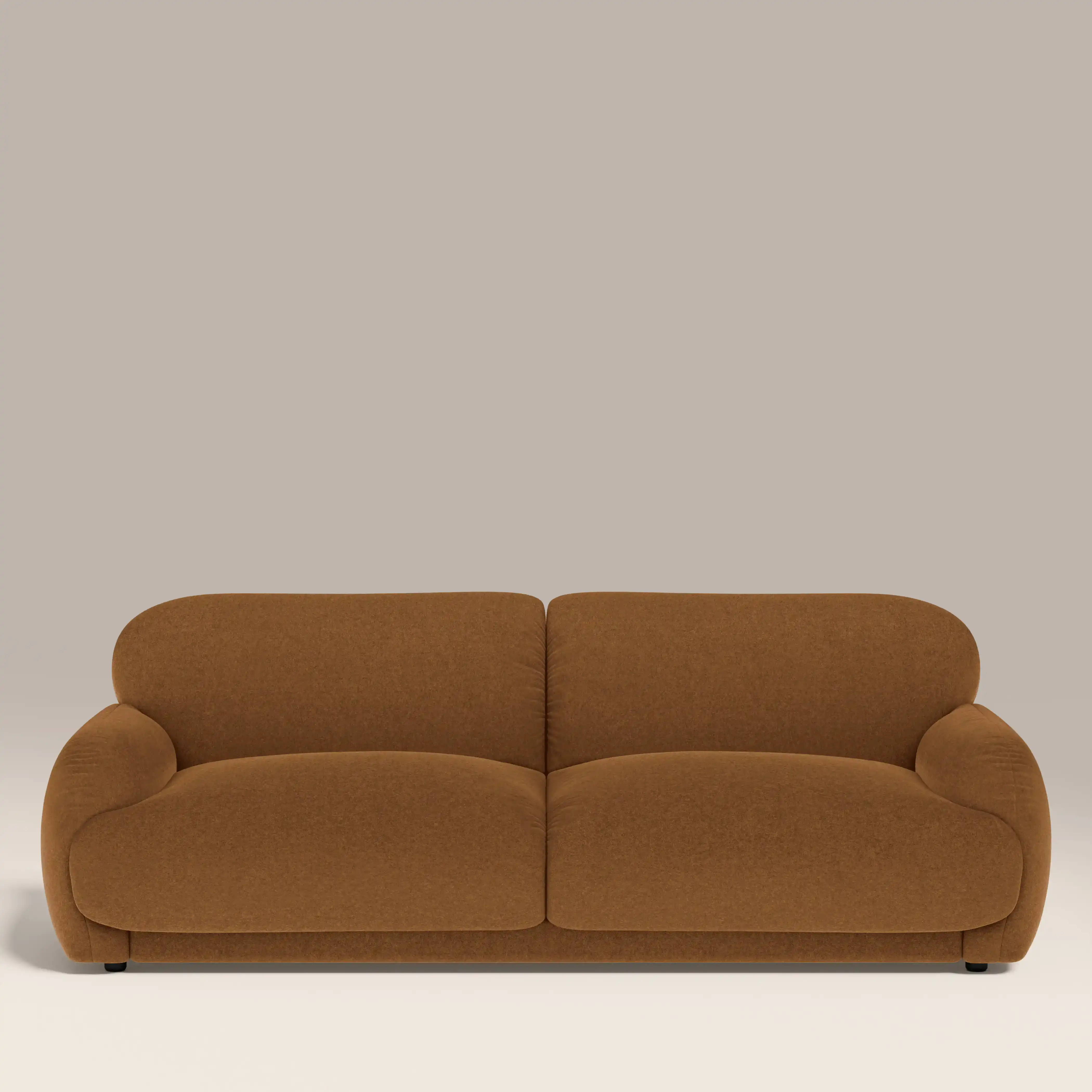 Cloud 3 Seater Sofa | Caramel Brown Sustainable Mohair Velvet