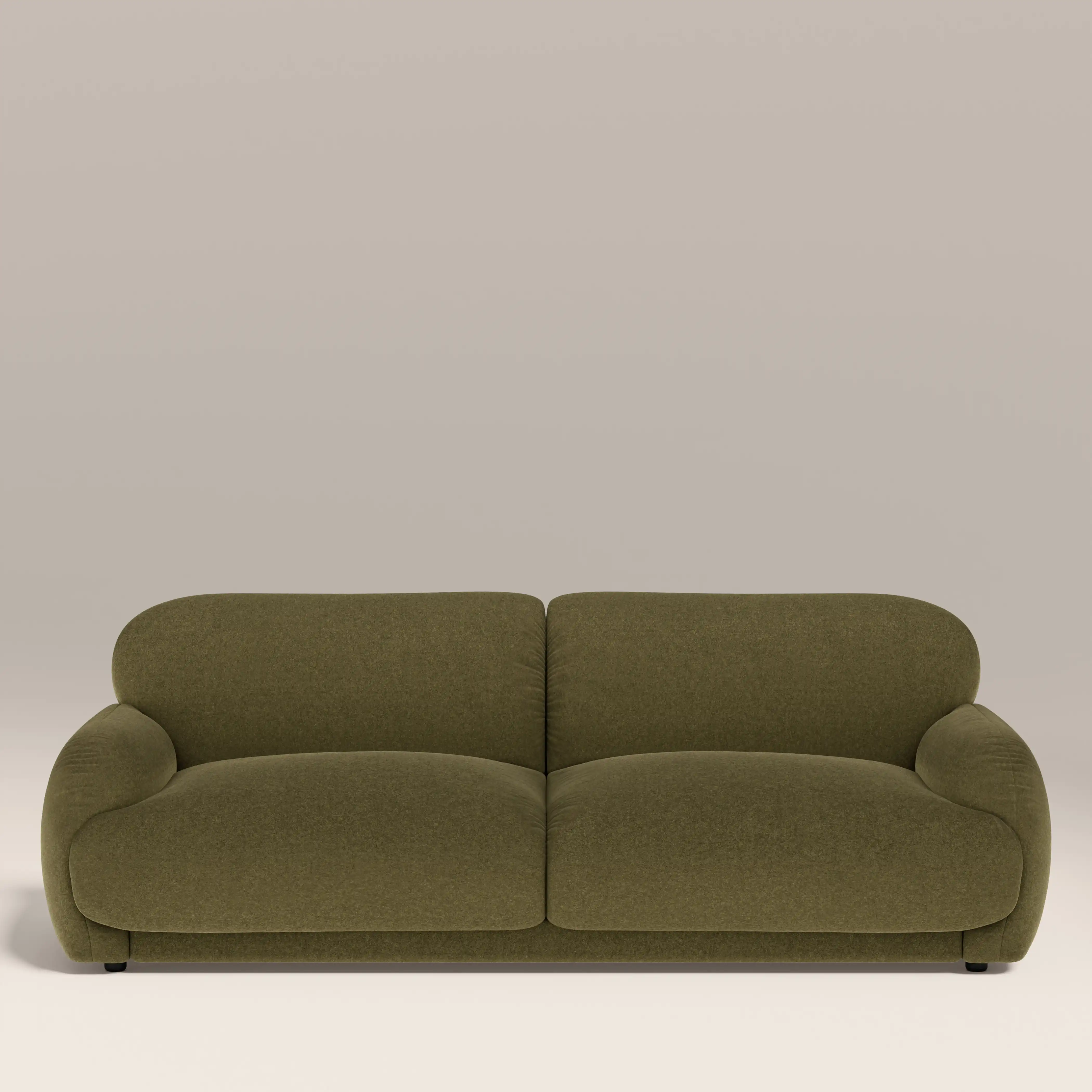 Cloud 3 Seater Sofa | Moss Green Sustainable Mohair Velvet - Image 2