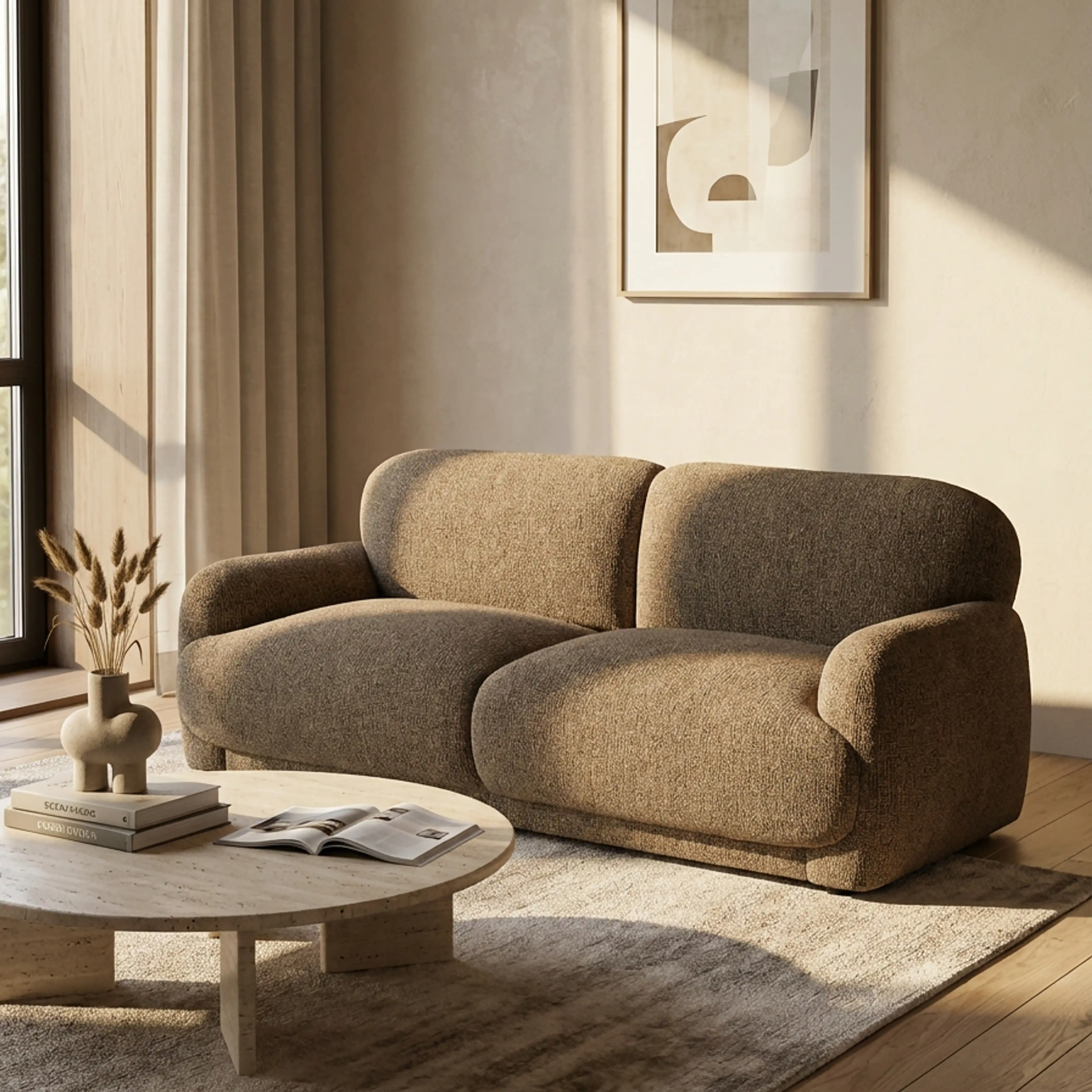 Cloud 3 Seater Sofa | Speckled Cappuccino Boucle - Image 2