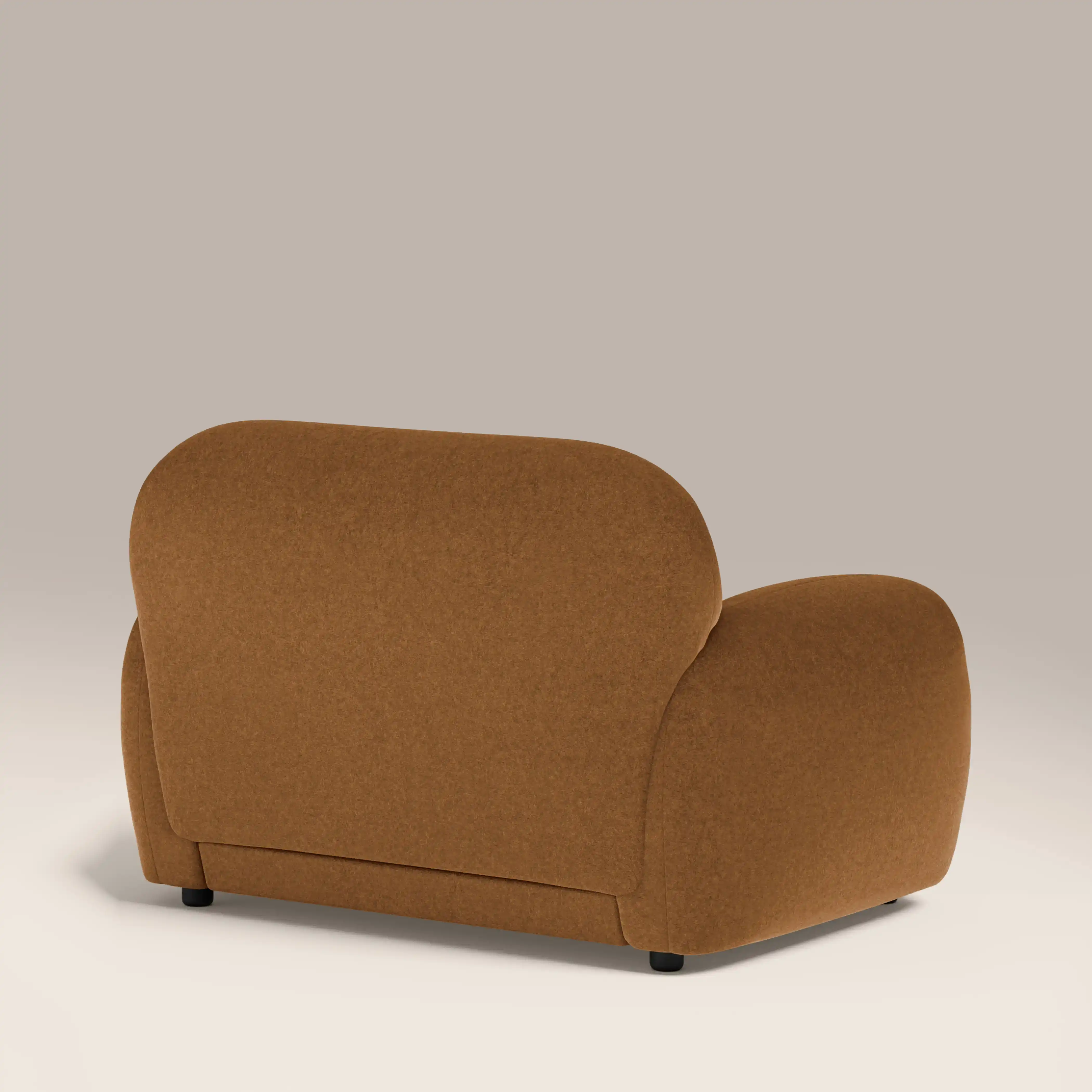 Cloud Armchair | Caramel Brown Sustainable Mohair Velvet - Image 6