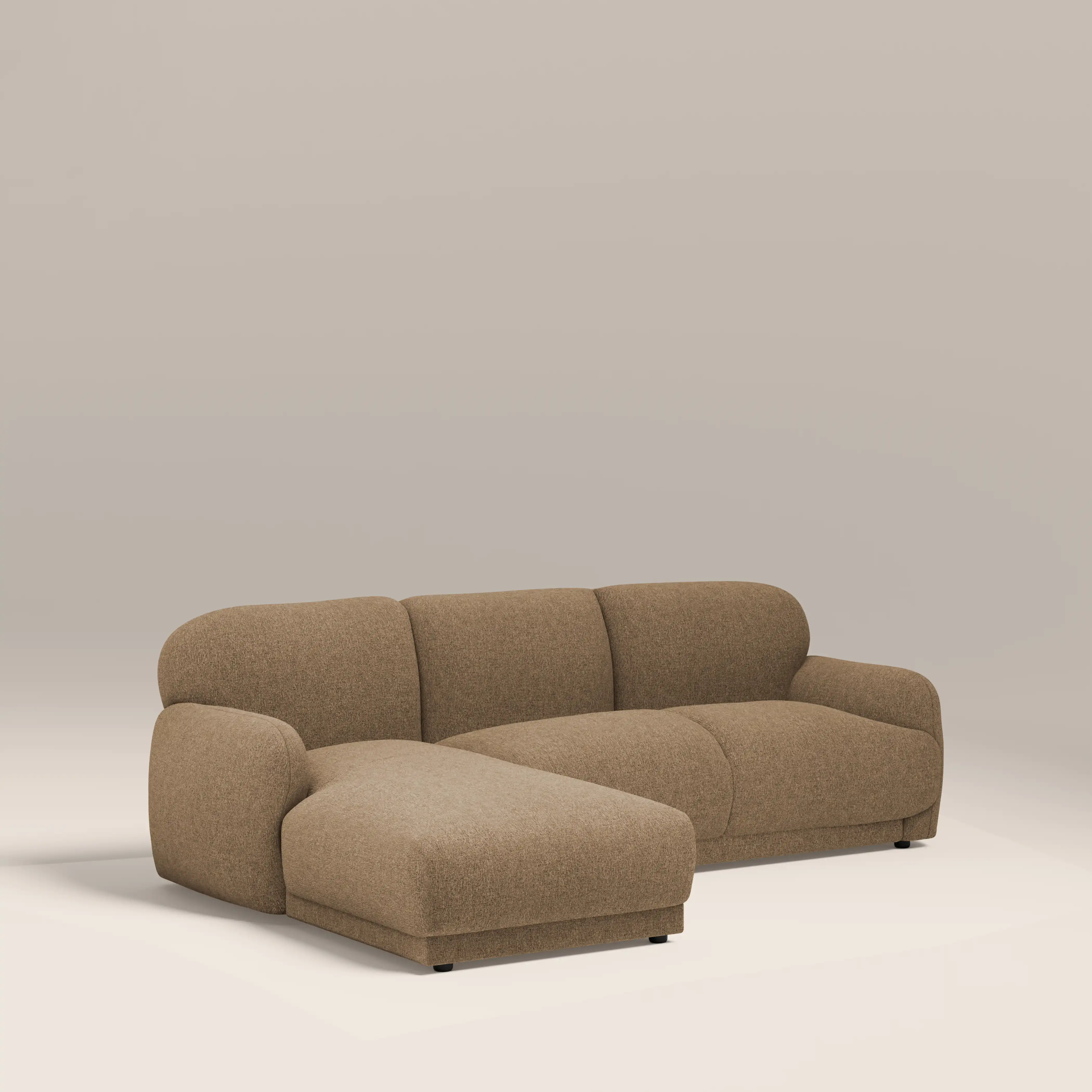 Cloud Left Hand Chaise Sofa | Speckled Cappuccino Boucle - Image 4