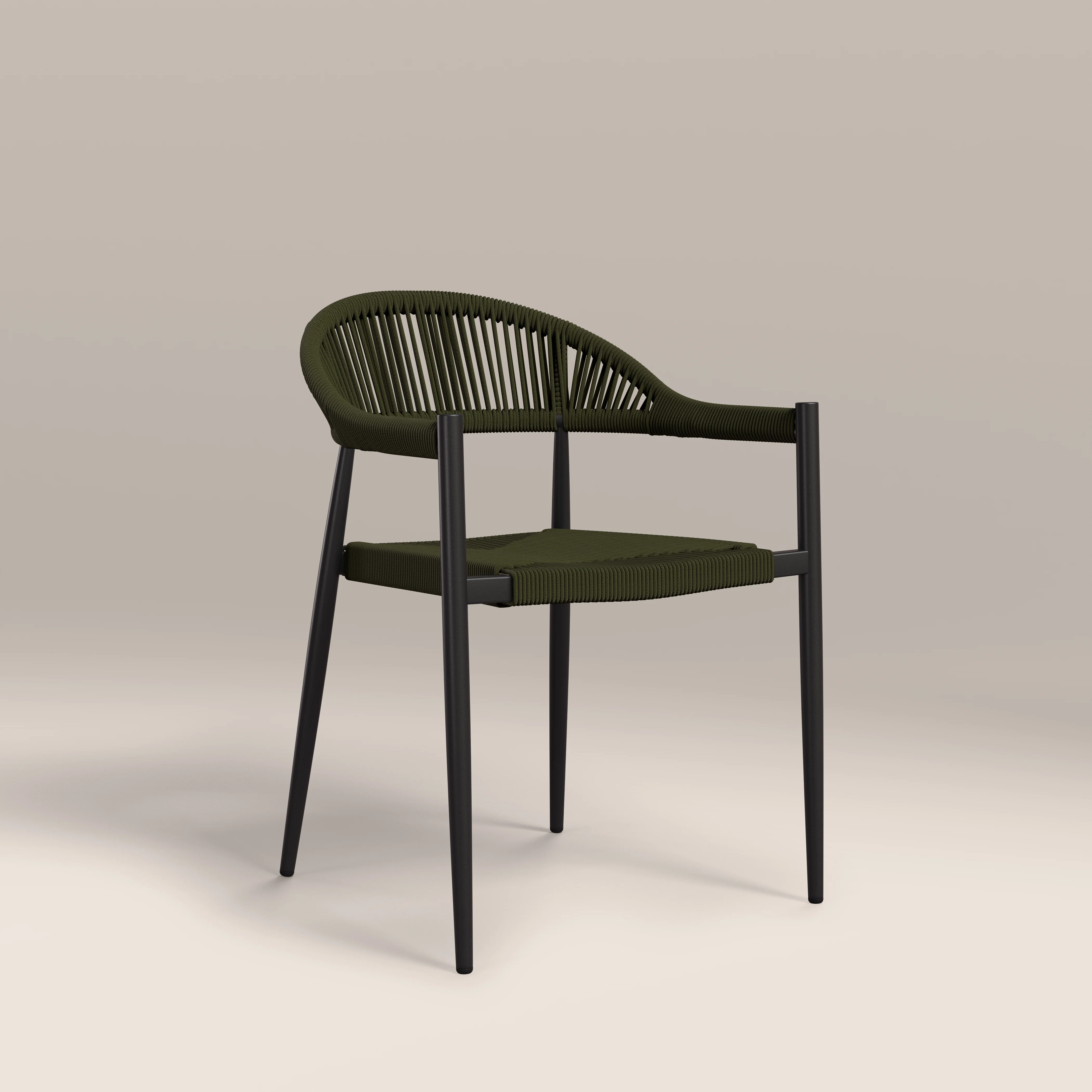 Cole 2 Seat Garden Bistro Set | Oak & Olive Green - Image 4
