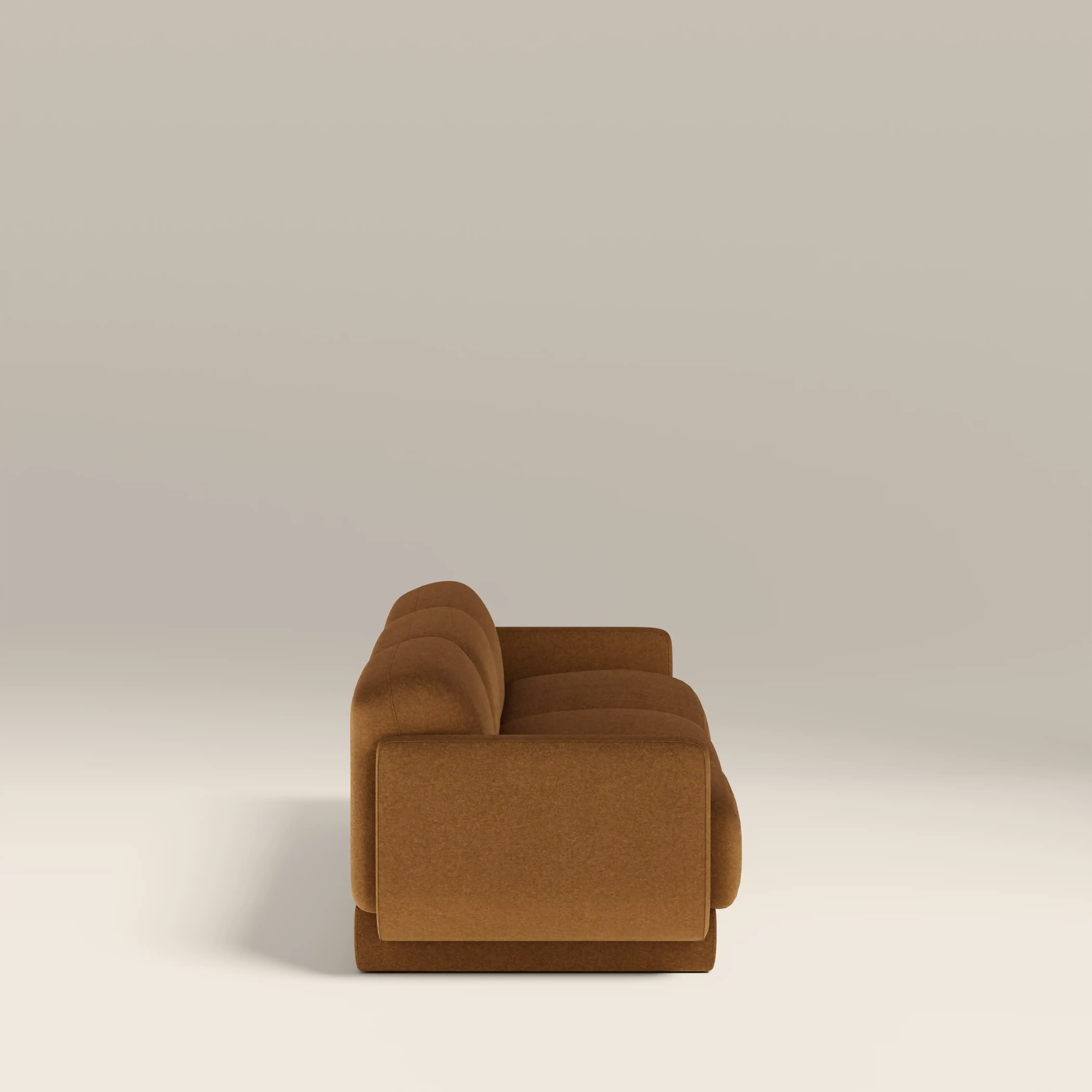 Connick 3 Seater Sofa | Caramel Brown Sustainable Mohair Velvet - Image 6