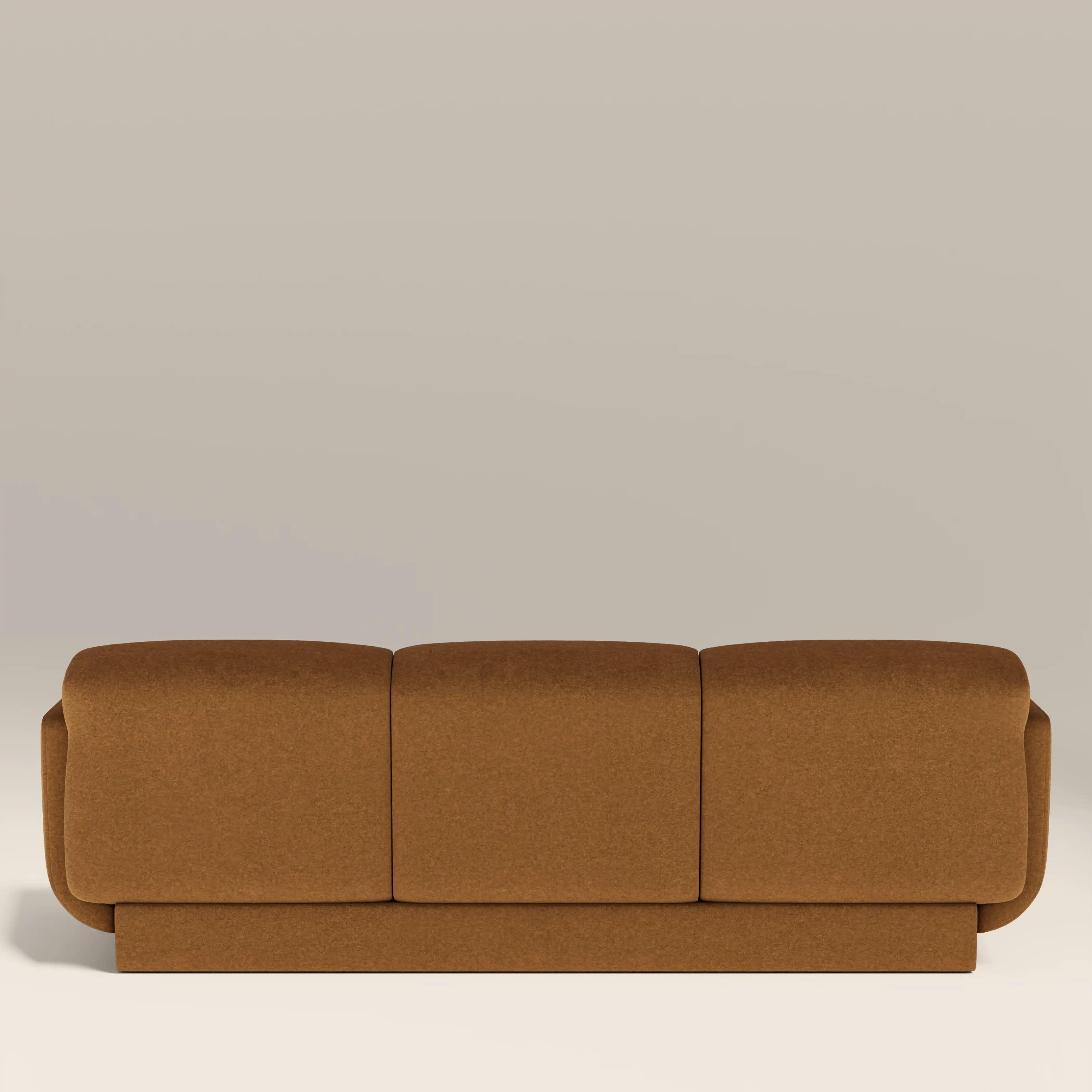 Connick 3 Seater Sofa | Caramel Brown Sustainable Mohair Velvet - Image 8