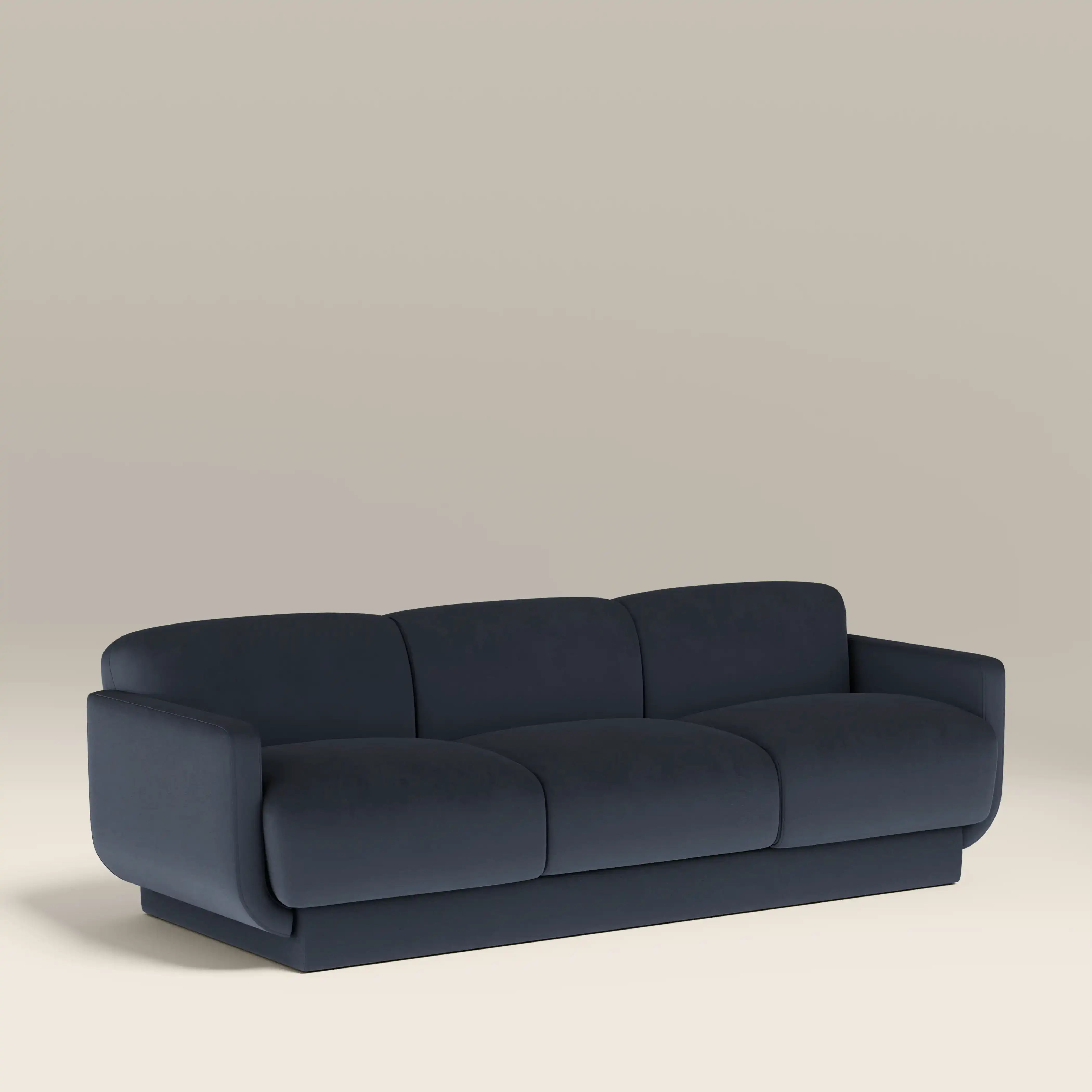 Connick 3 Seater Sofa | Dark Blue Sustainable Velvet - Image 3