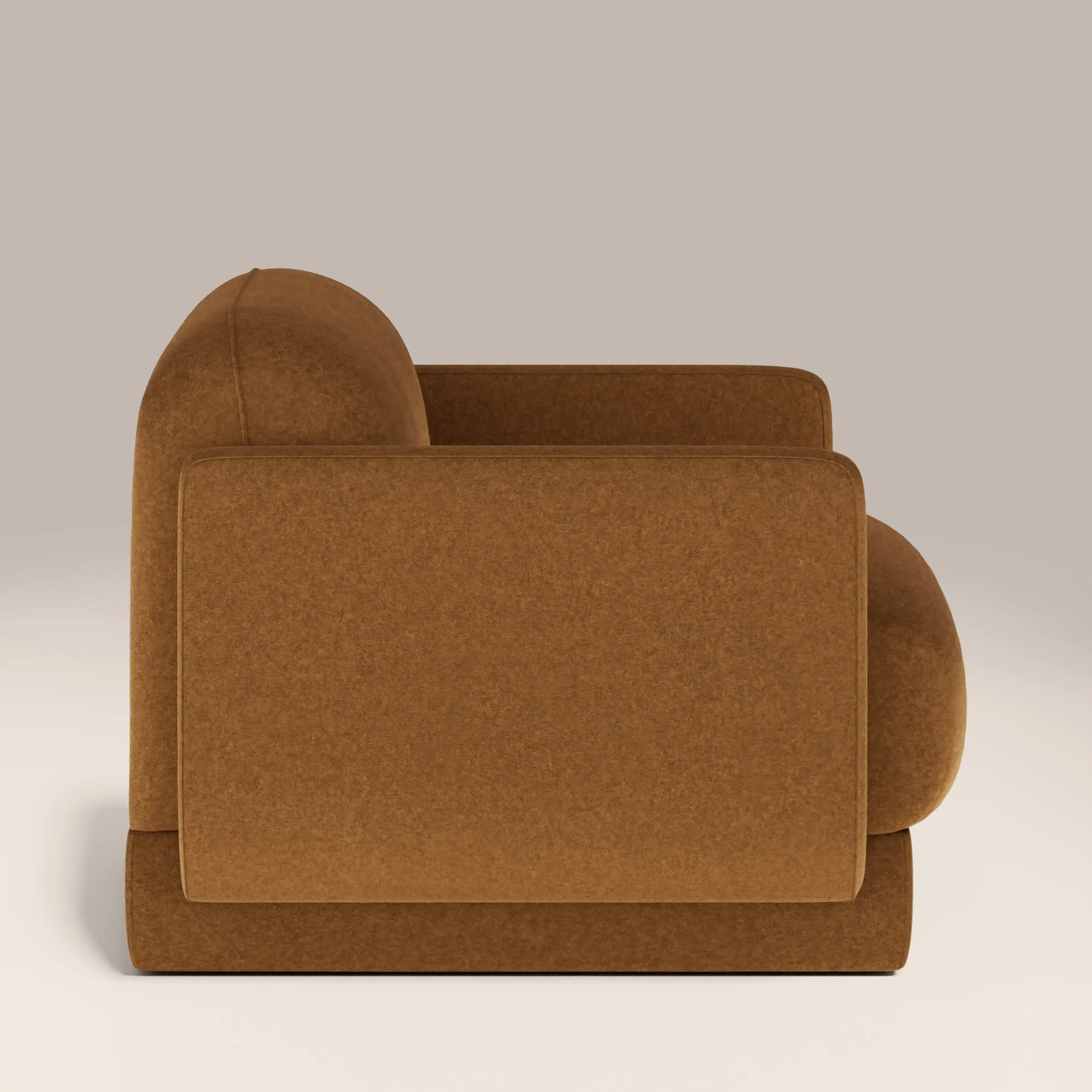 Connick Armchair | Caramel Brown Sustainable Mohair Velvet - Image 5