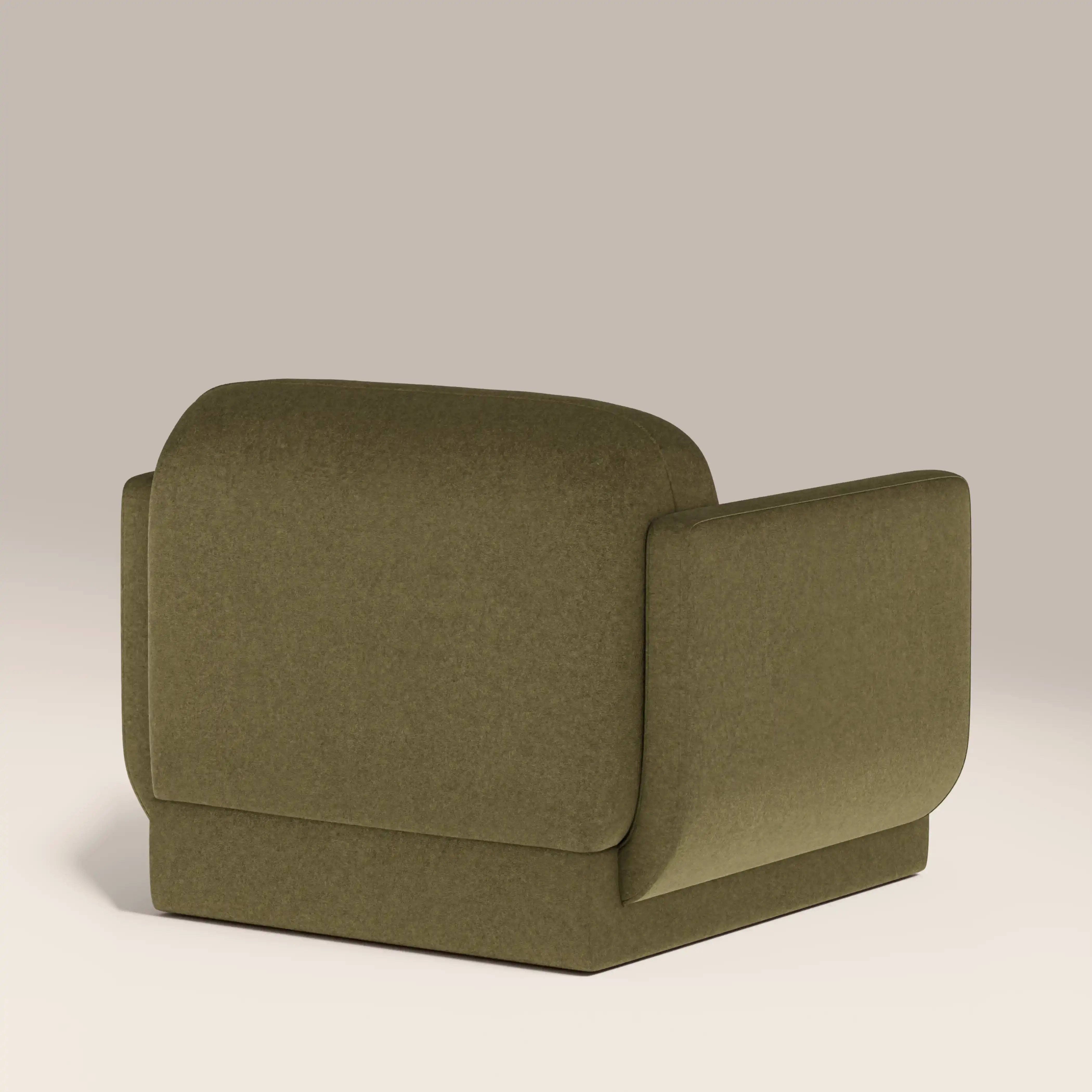 Connick Armchair | Moss Green Sustainable Mohair Velvet - Image 6