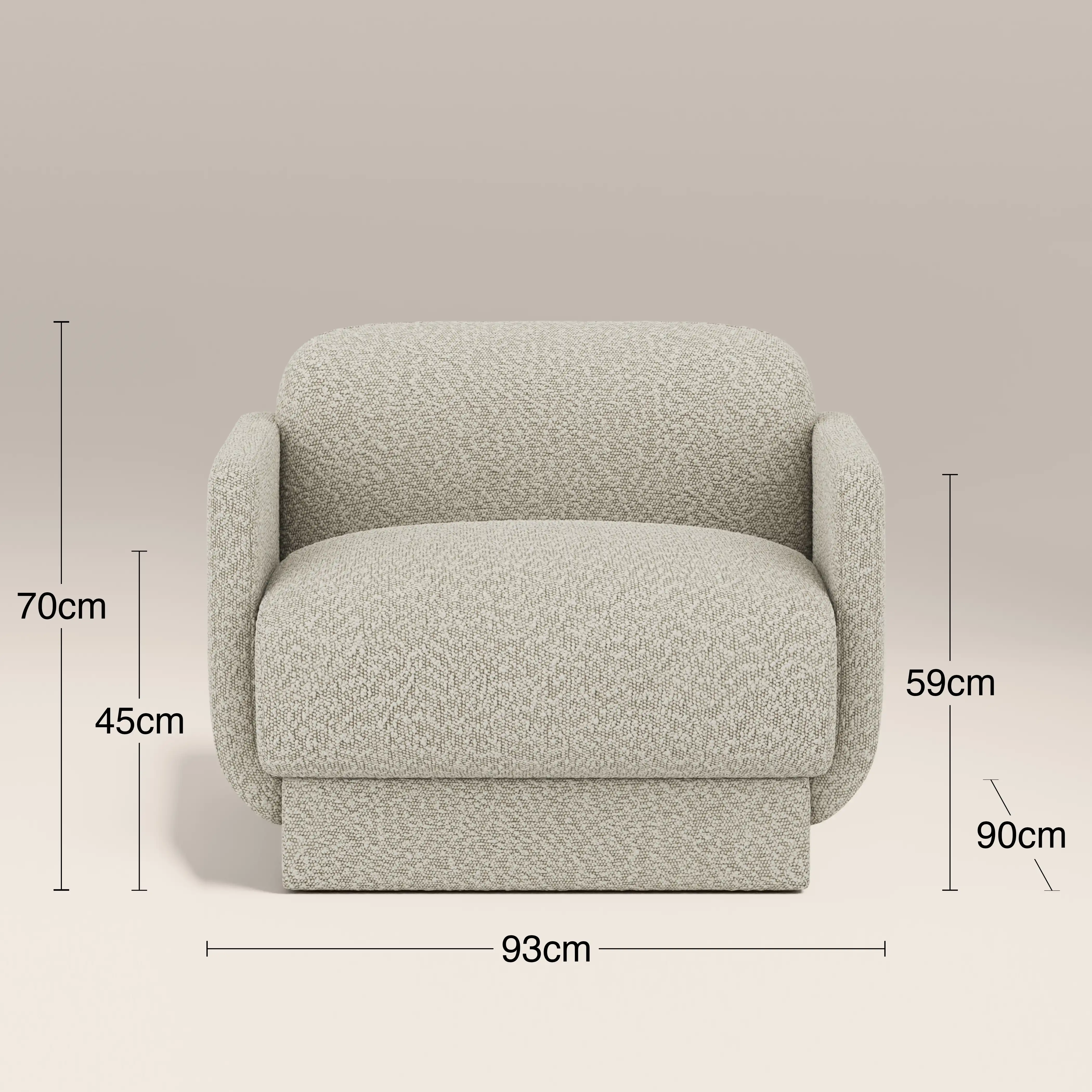 Connick Armchair | Speckled Stone Sustainable Boucle - Image 8