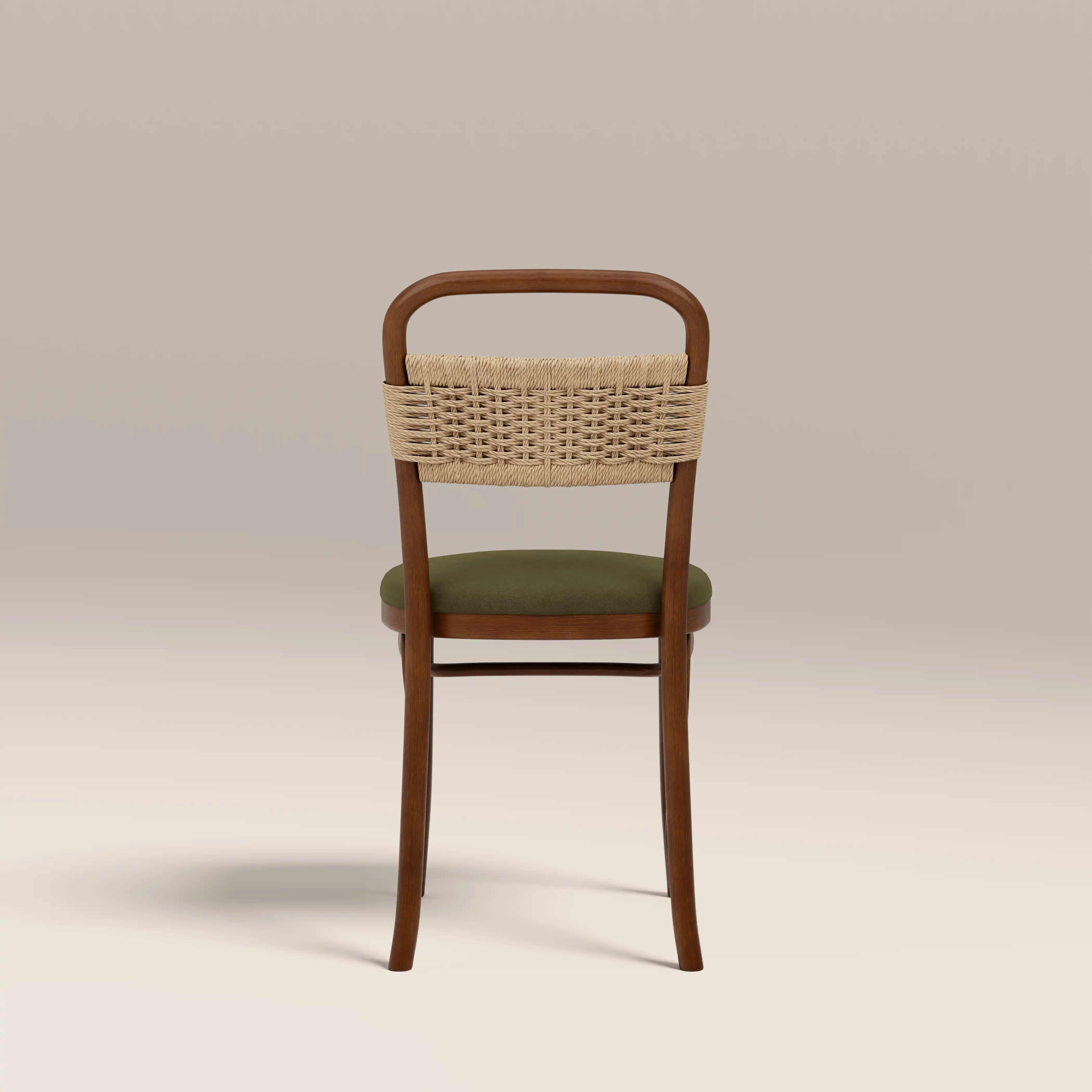 Daisy Wooden Dining Chair | Olive Green Sustainable Velvet & Walnut - Image 7