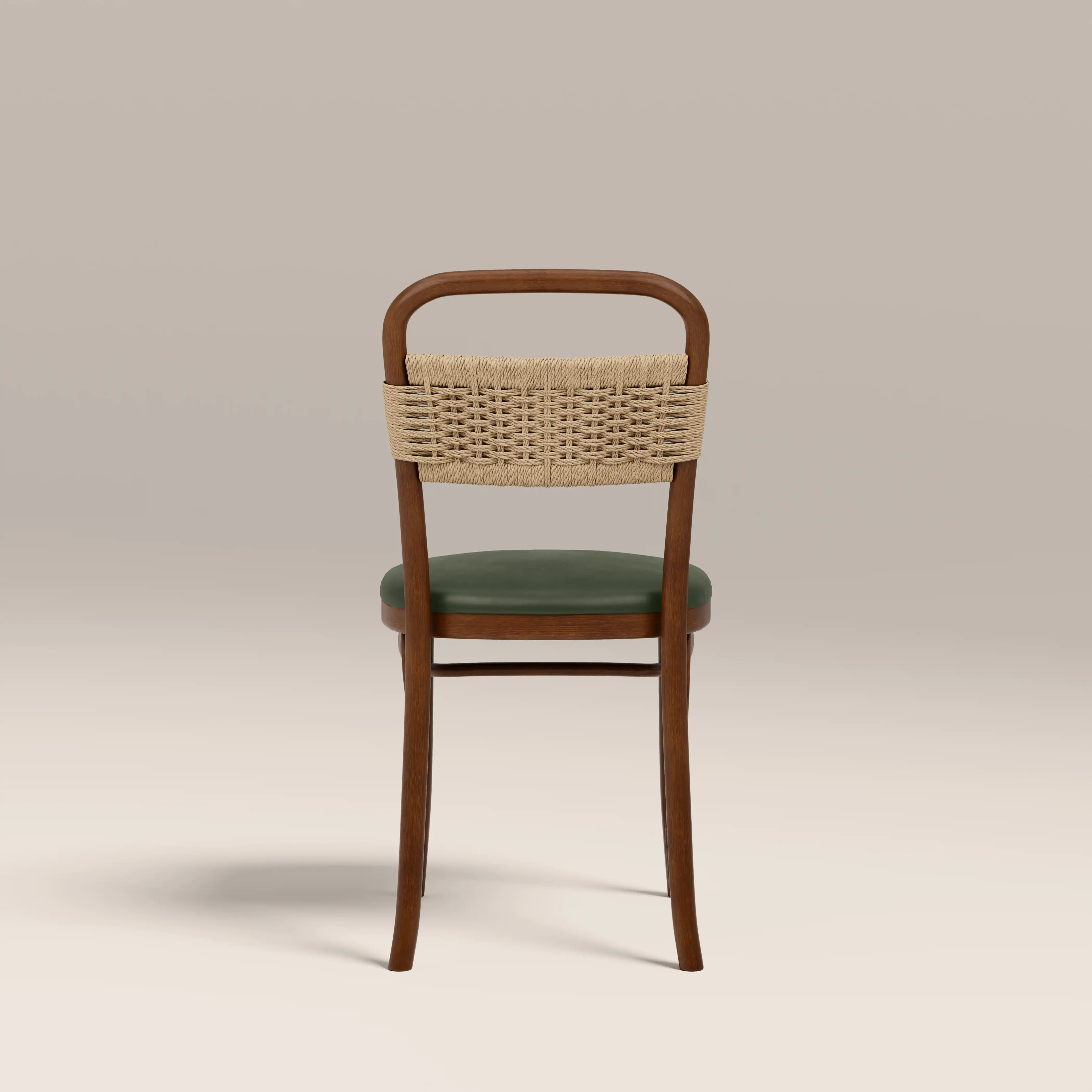 Daisy Wooden Dining Chair | Vintage Green Faux Leather & Walnut - Image 7