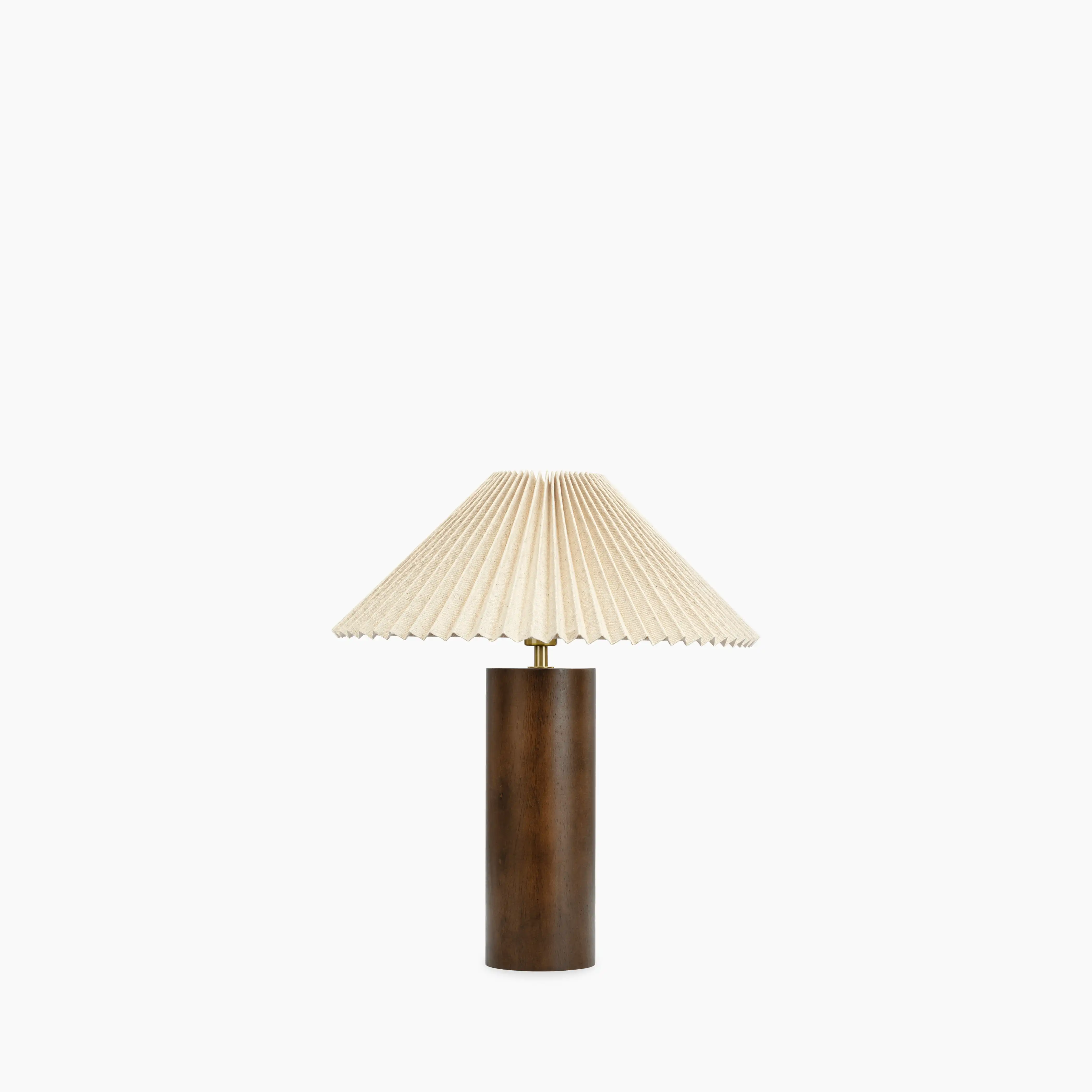 Danika Table Lamp | Natural Linen & Walnut - Image 2