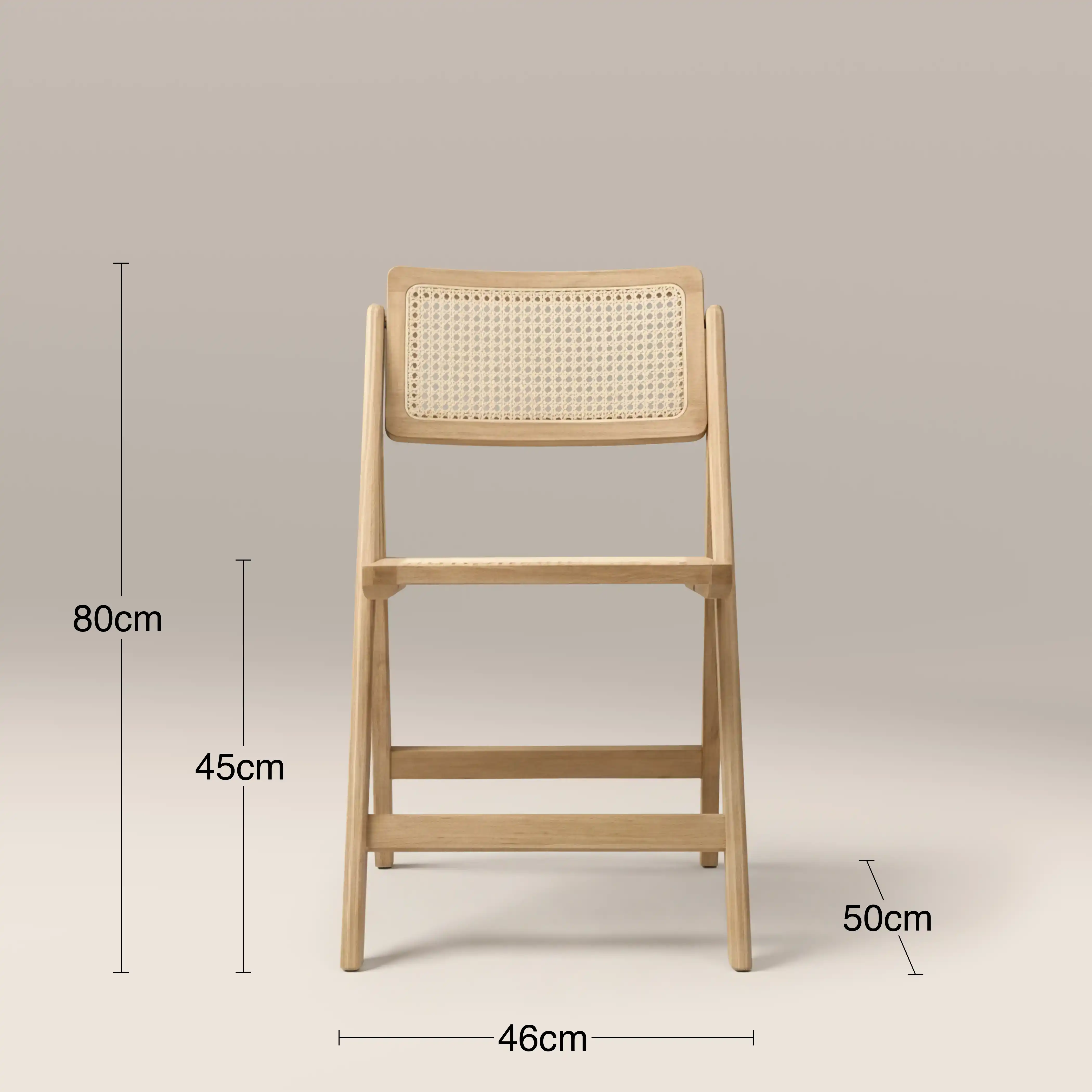 Elynn Folding Wooden Dining Chair | Oak - Image 6
