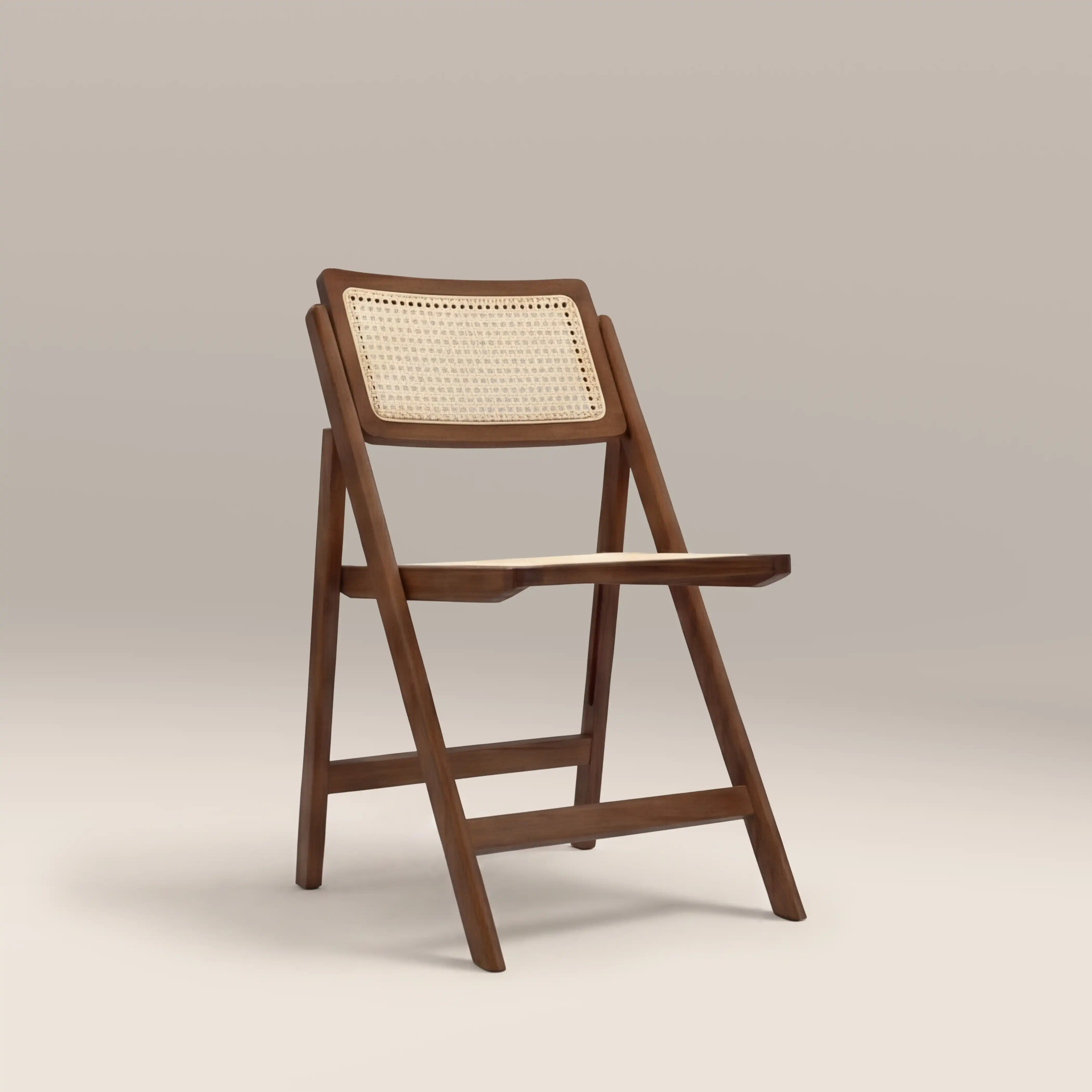 Elynn Folding Wooden Dining Chair | Walnut