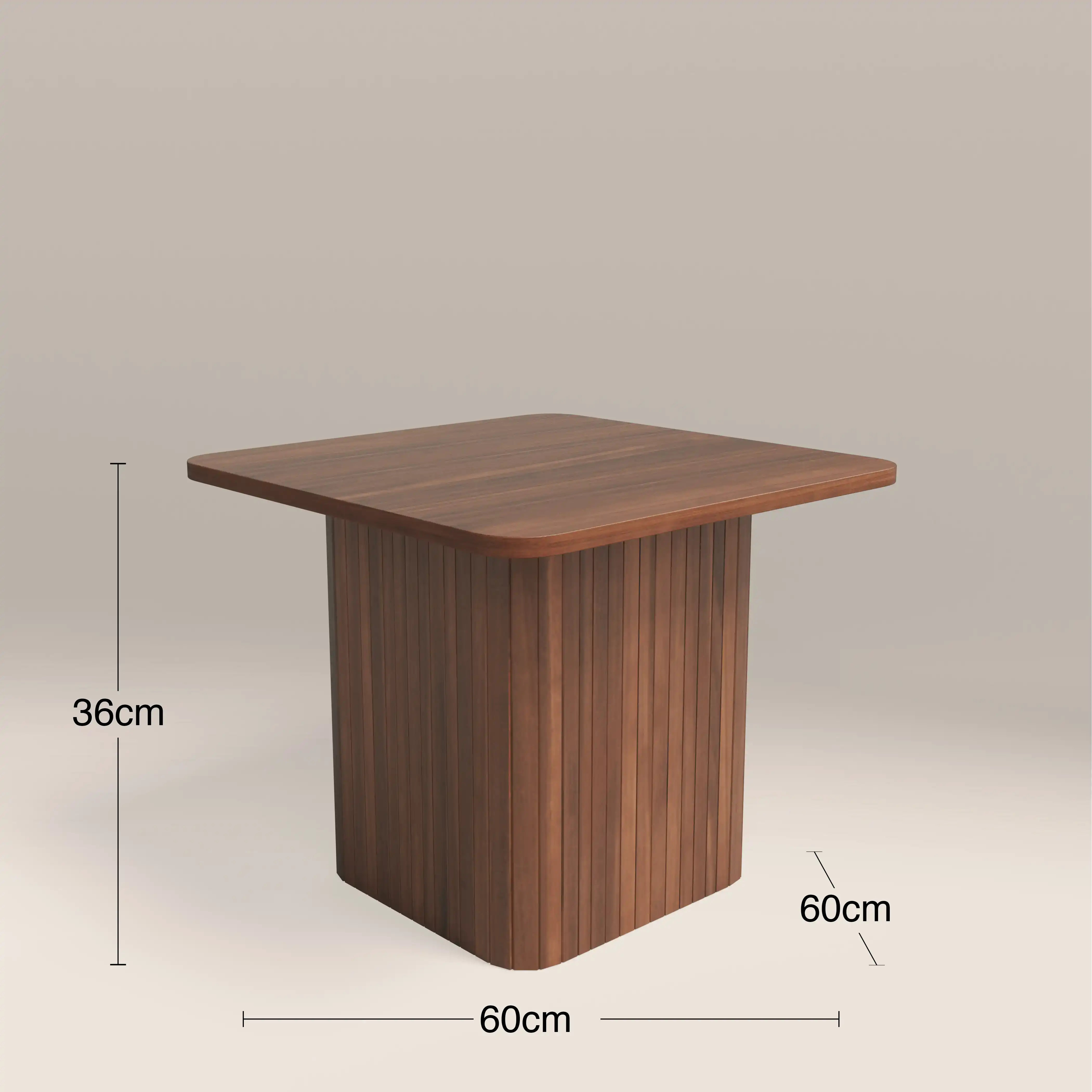 Emery Set of 2 Square Wooden Coffee Tables | Walnut - Image 4