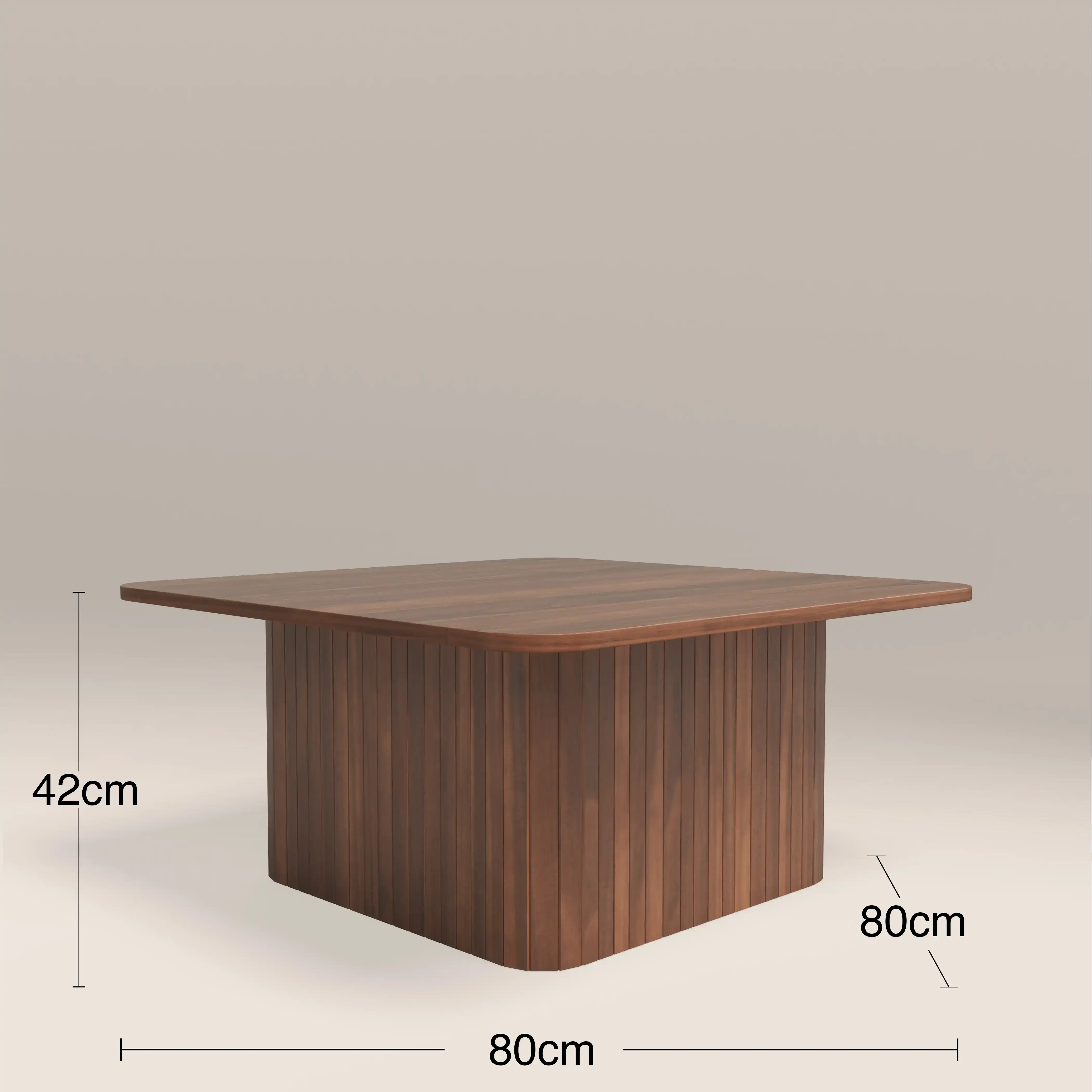 Emery Set of 2 Square Wooden Coffee Tables | Walnut - Image 5