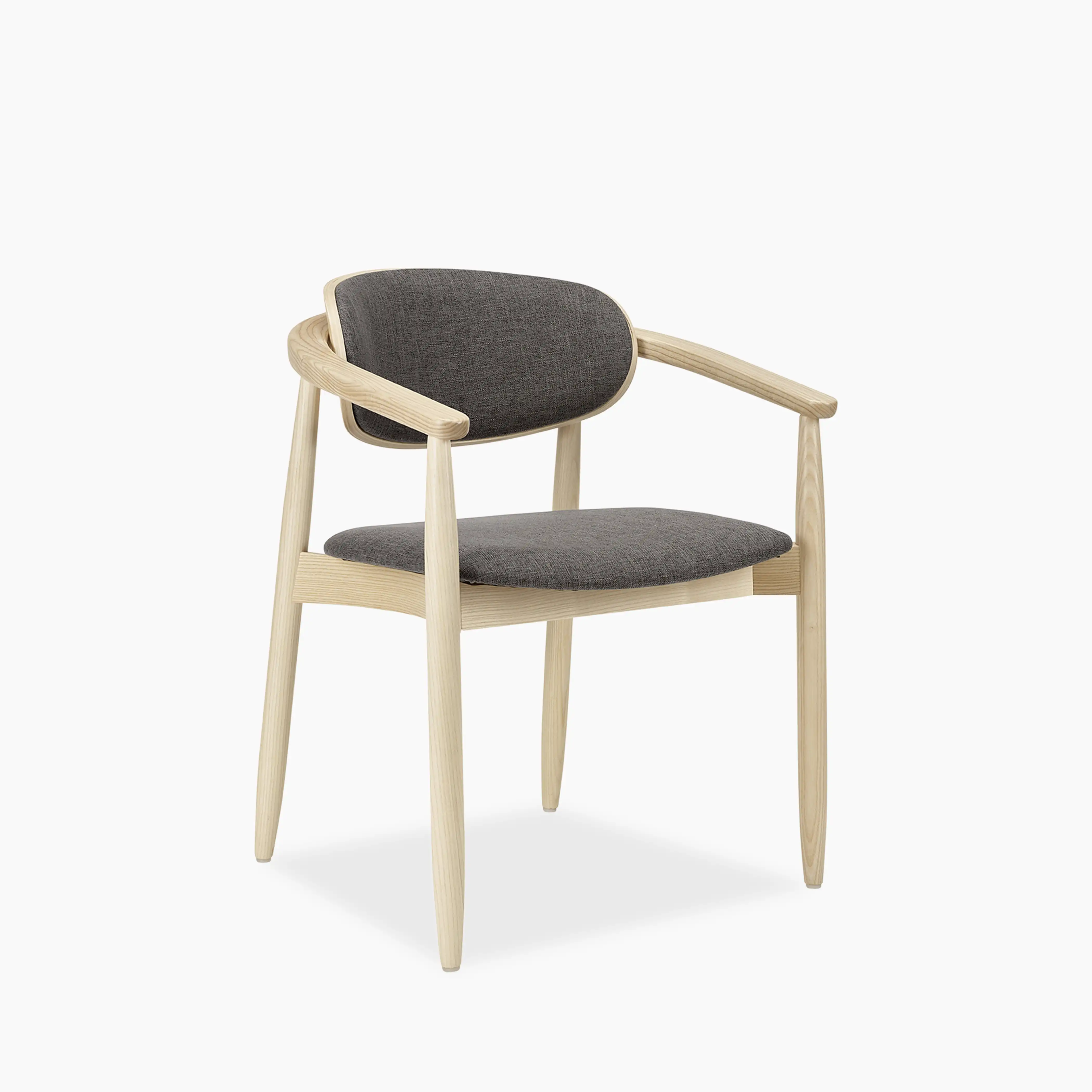 Emrik Wooden Carver Dining Chair | Upholstered Seat & Mixed Material Backrest
