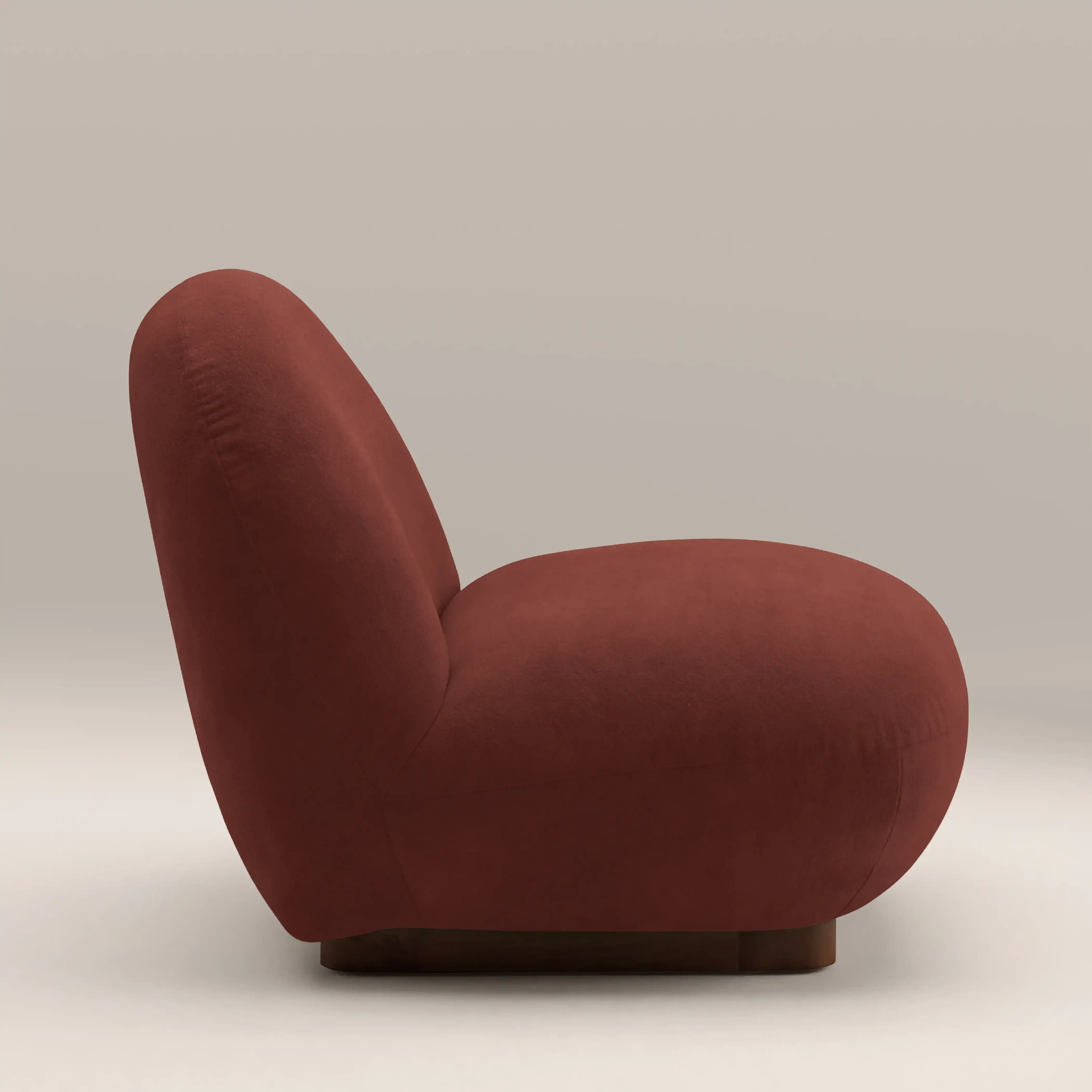 Erin Armchair | Rust Red Sustainable Velvet & Walnut - Image 5
