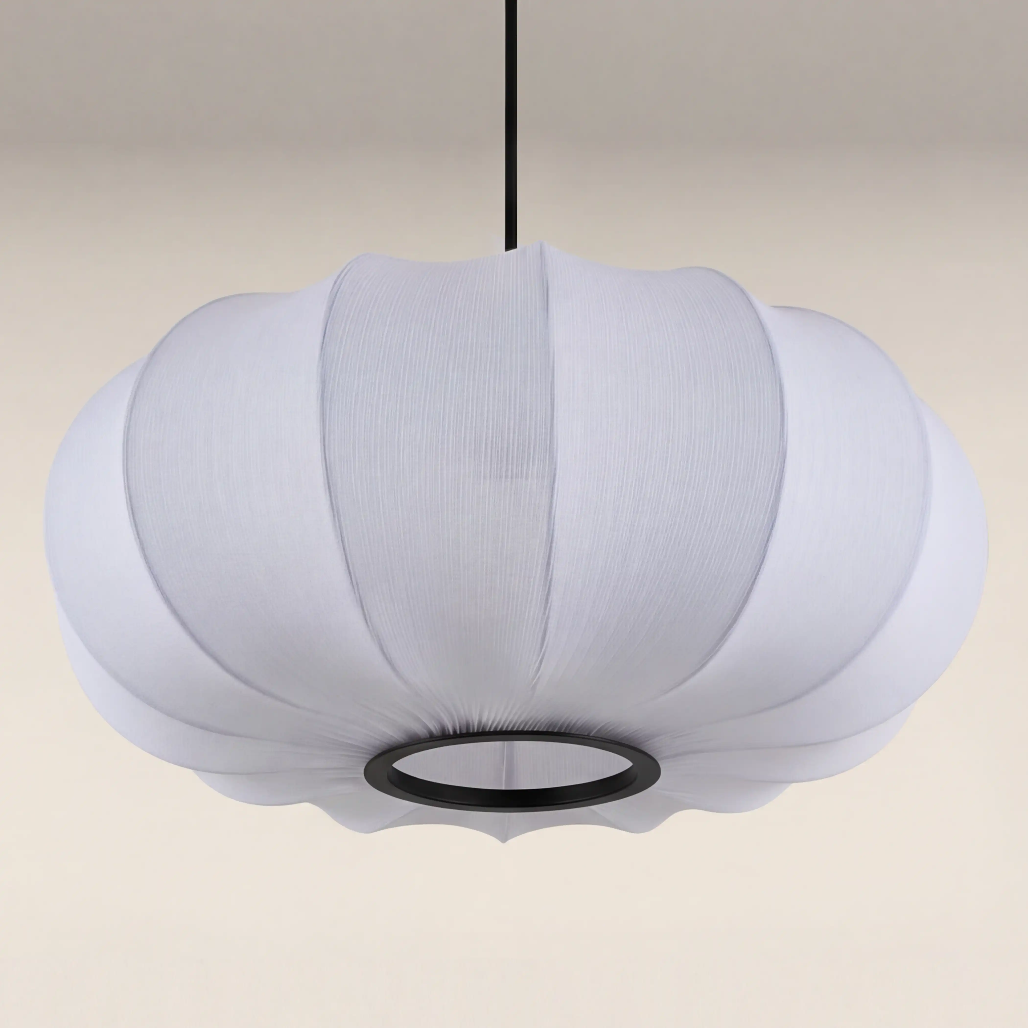 Everett Oval Bubble Pendant Light | White - Image 3