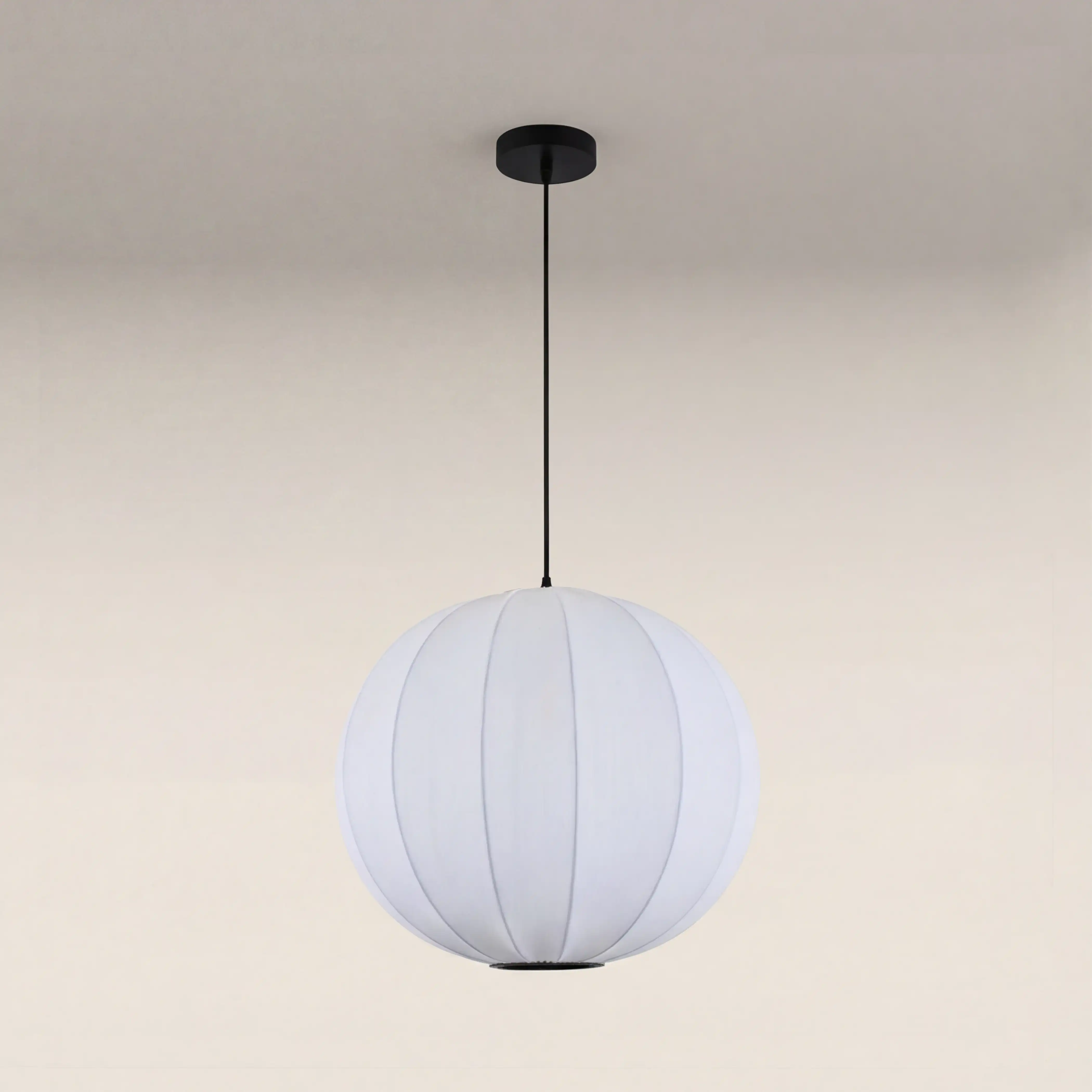 Everett Round Bubble Pendant Light | White - Image 3