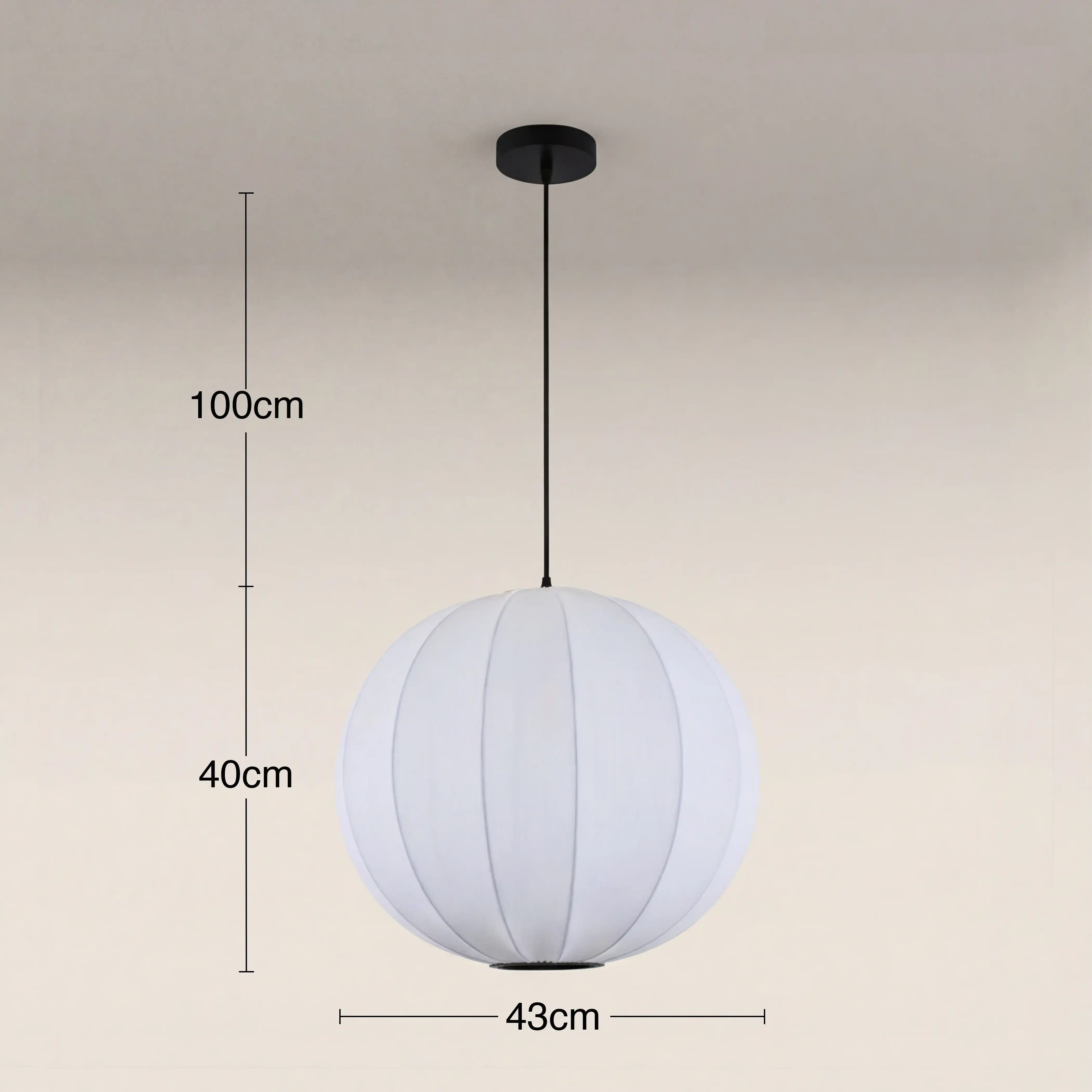 Everett Round Bubble Pendant Light | White - Image 4