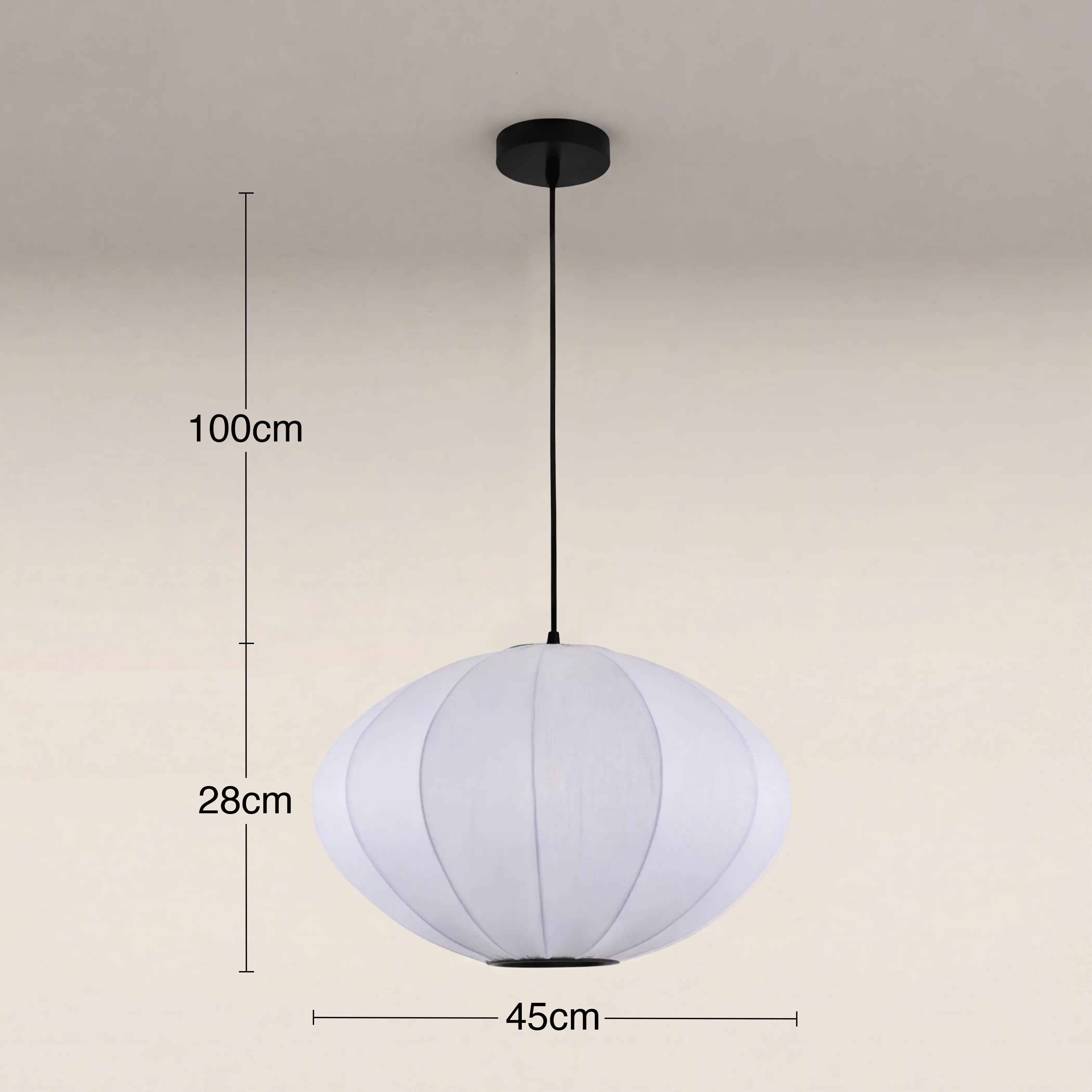 Everett Saucer Bubble Pendant Light | White - Image 4