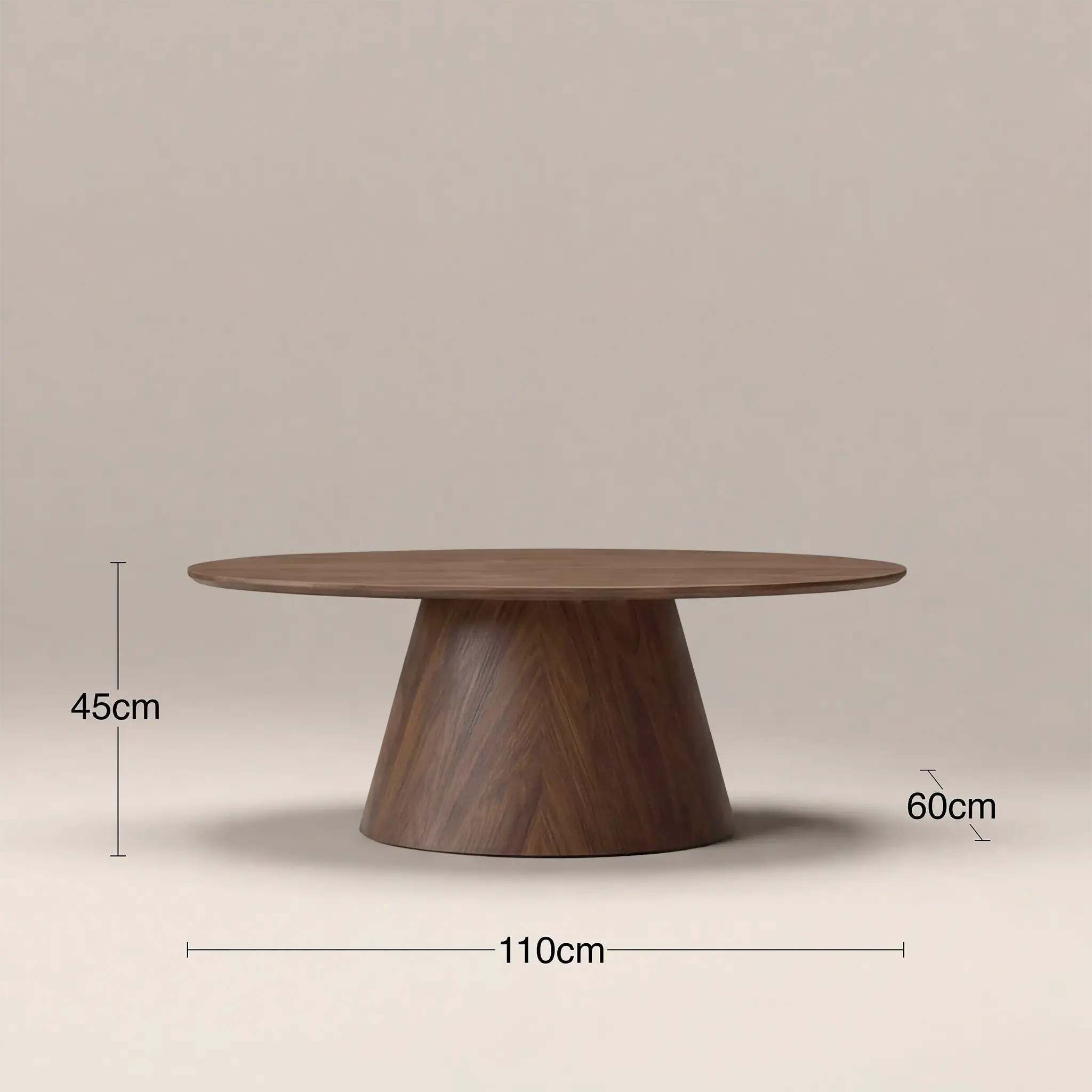 Finnley Oval Coffee Table | Walnut - Image 5