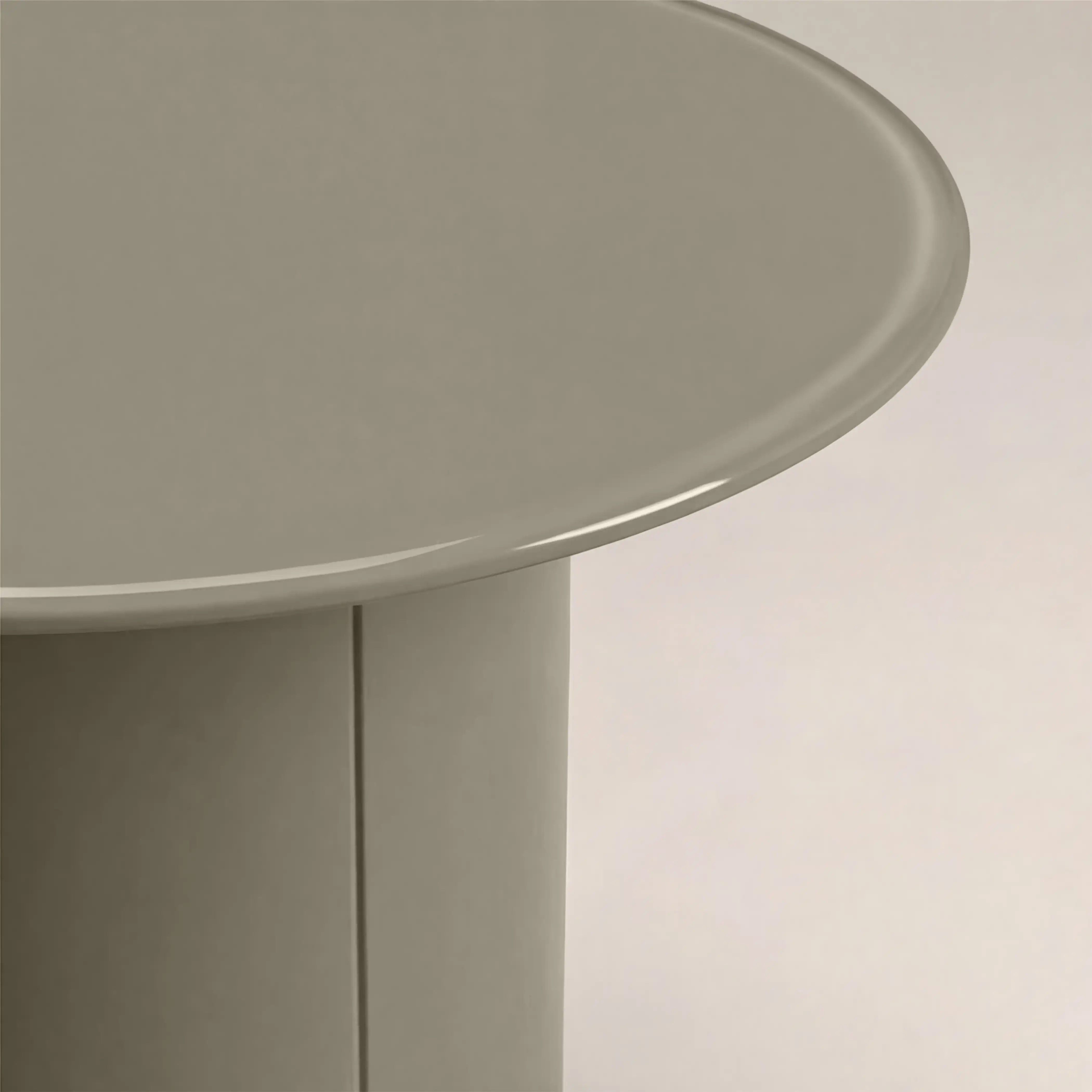 Flore Round Side Table | Sage Green Glass & High Gloss Sage Green - Image 4